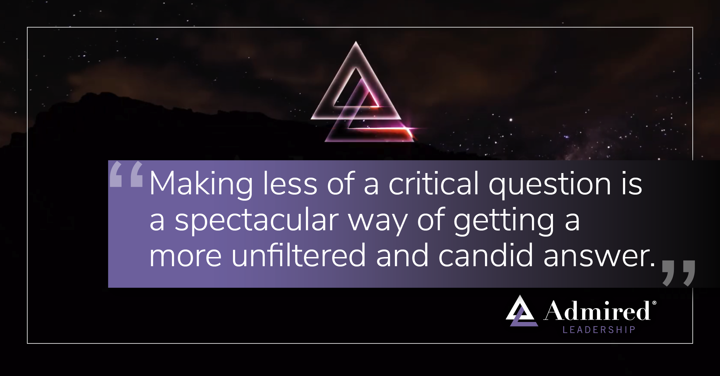 Make Less of a Critical Question