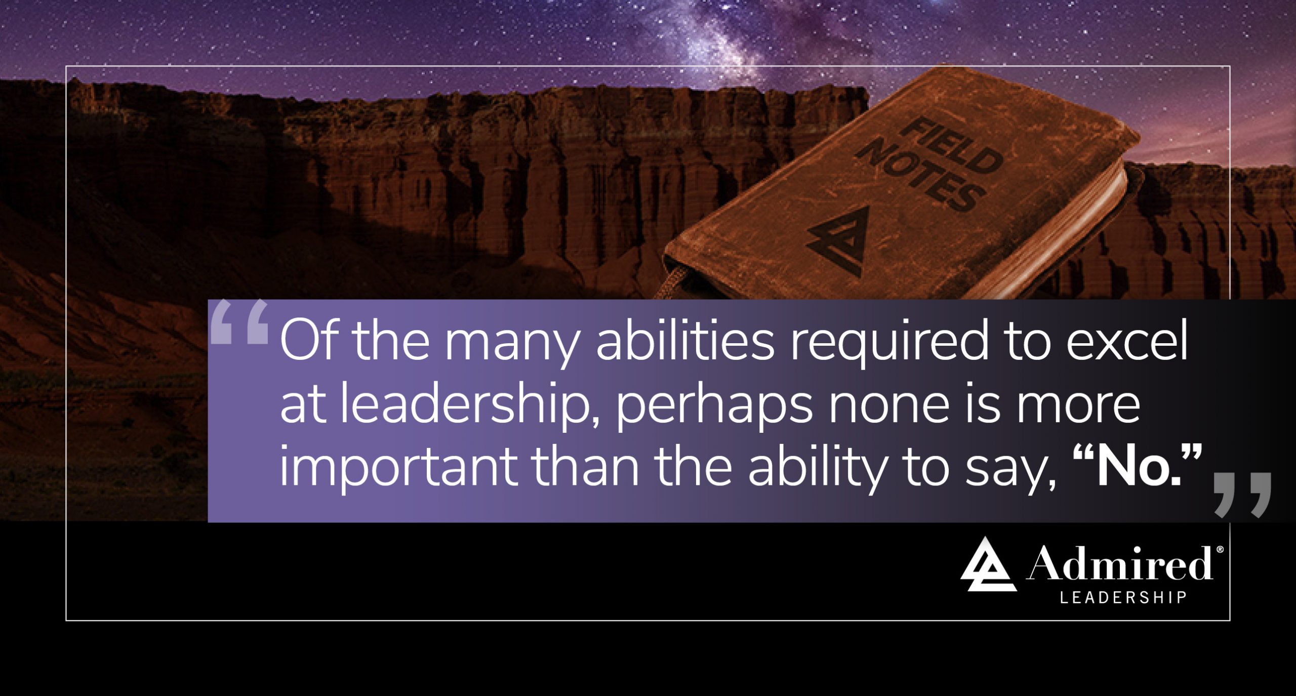 Saying ‘No’ Requires a Strong ‘Yes’