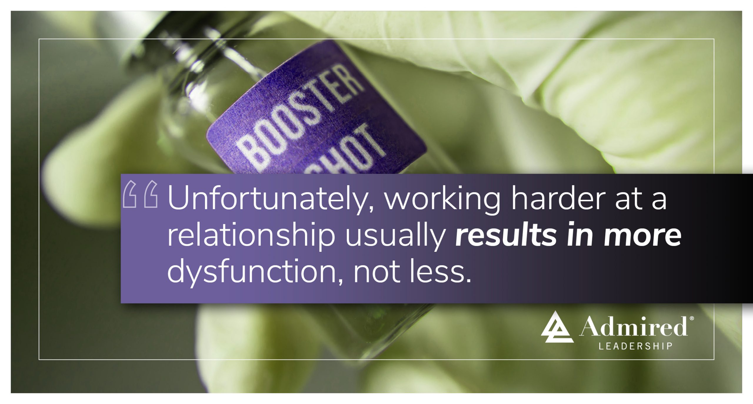 Inject New Information Into Troubled Relationships