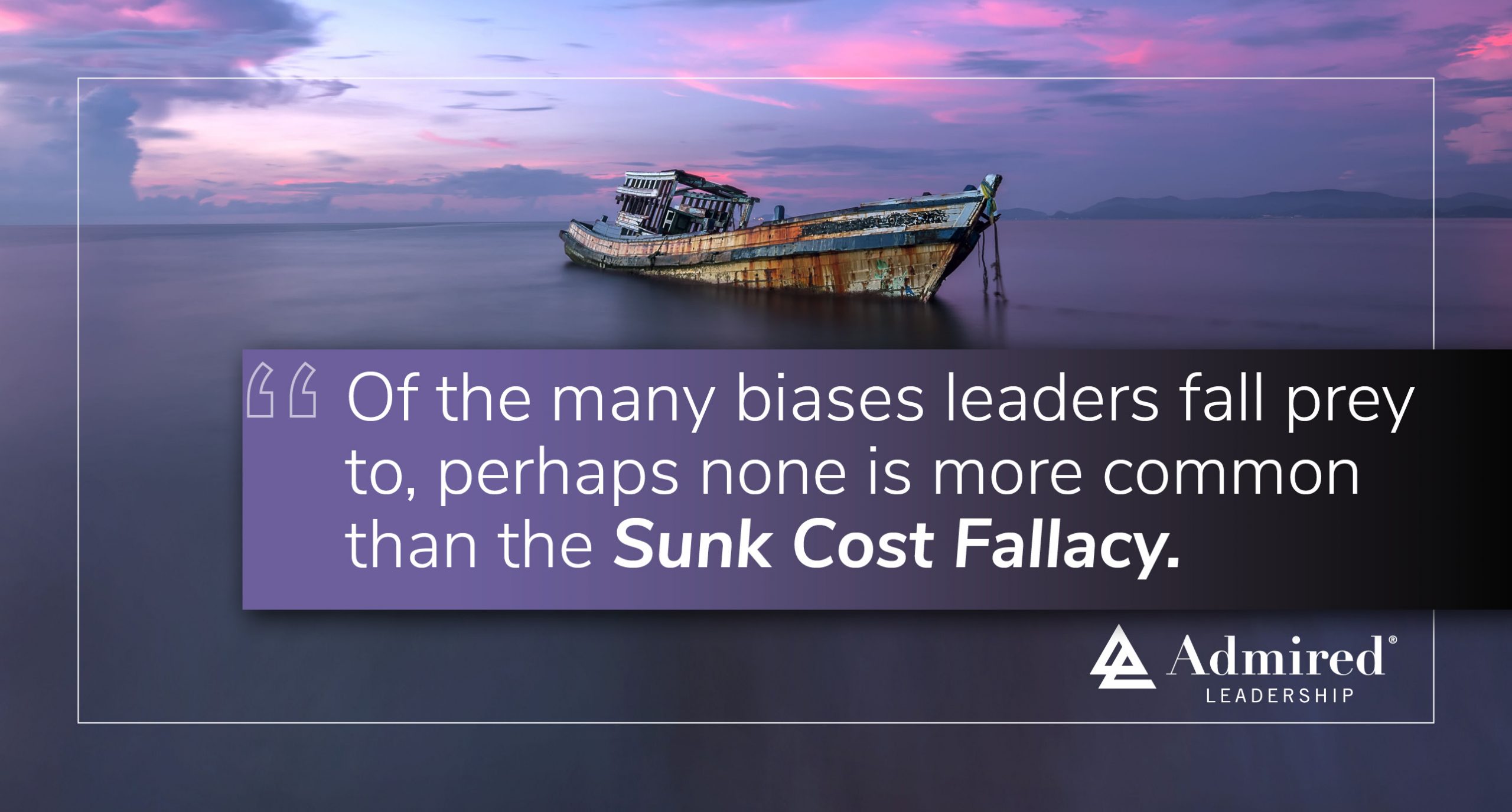 The Sunk Cost Fallacy Applies to People