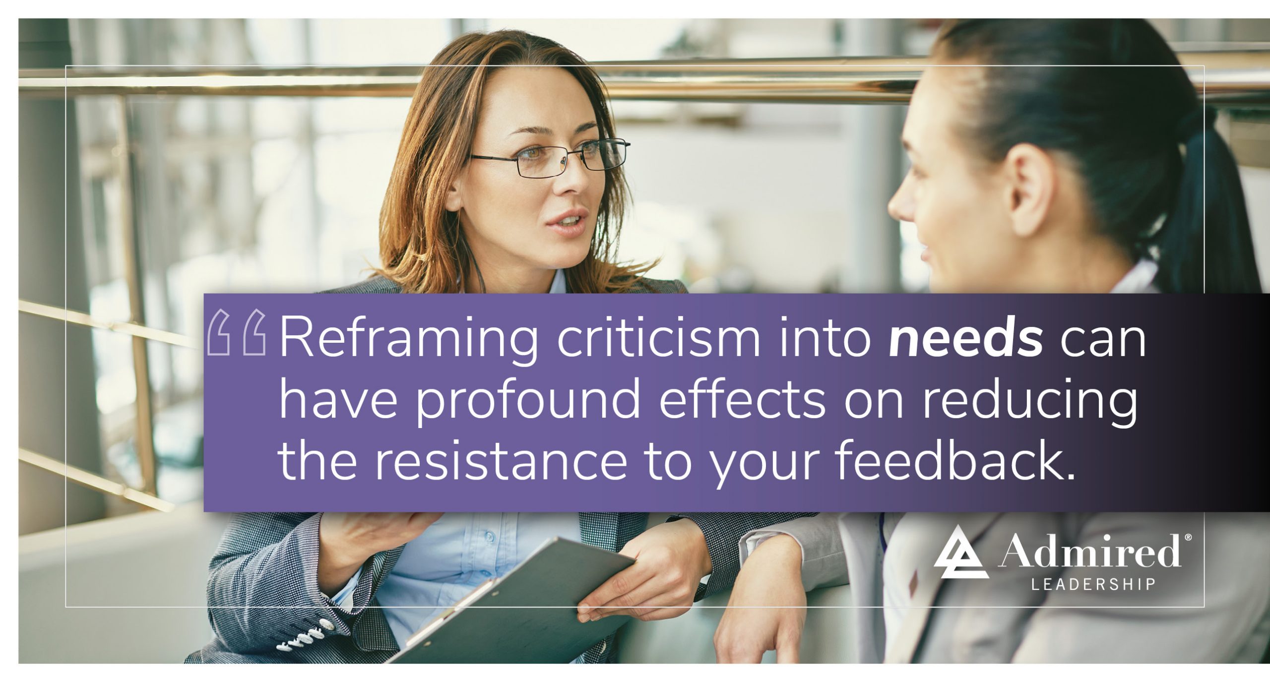 Consider a Needs Exchange Instead of Feedback