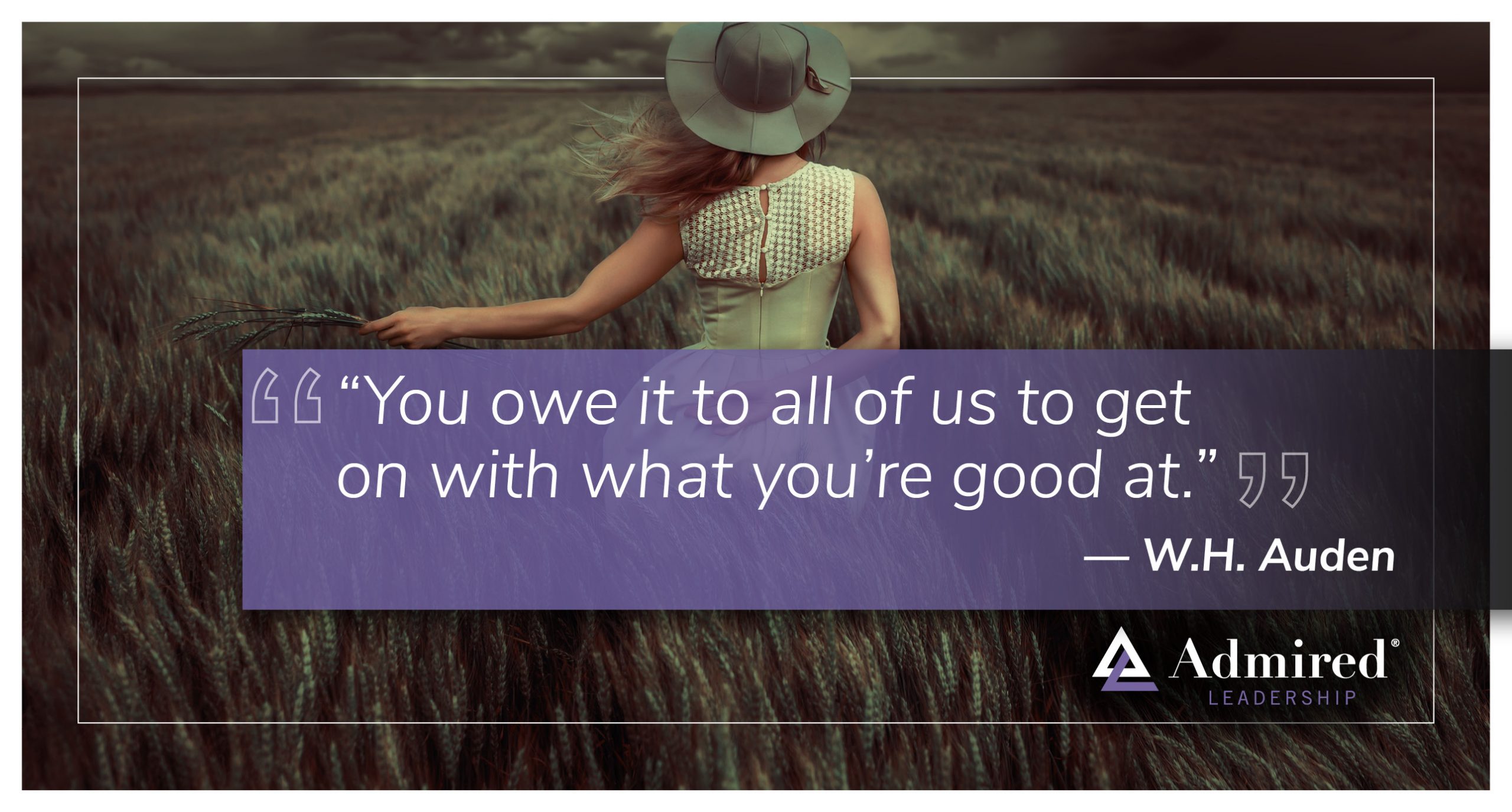 Get on With What You’re Good At