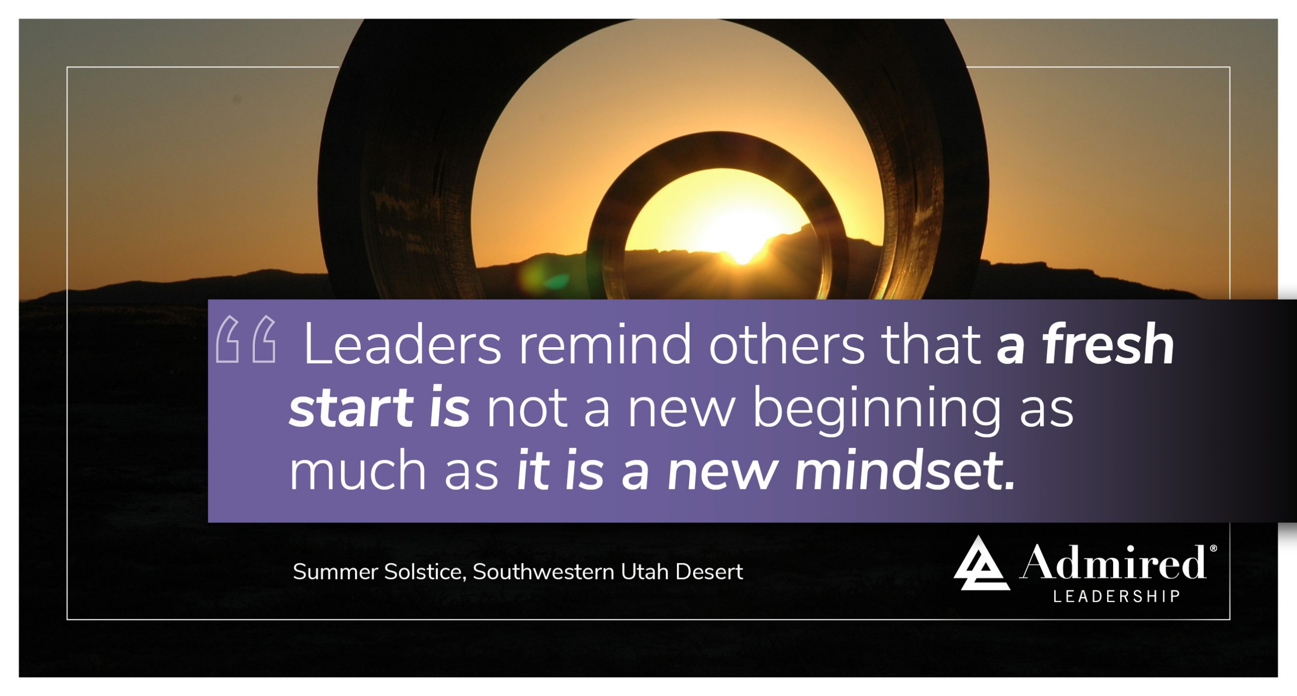 The Power of a Fresh Start