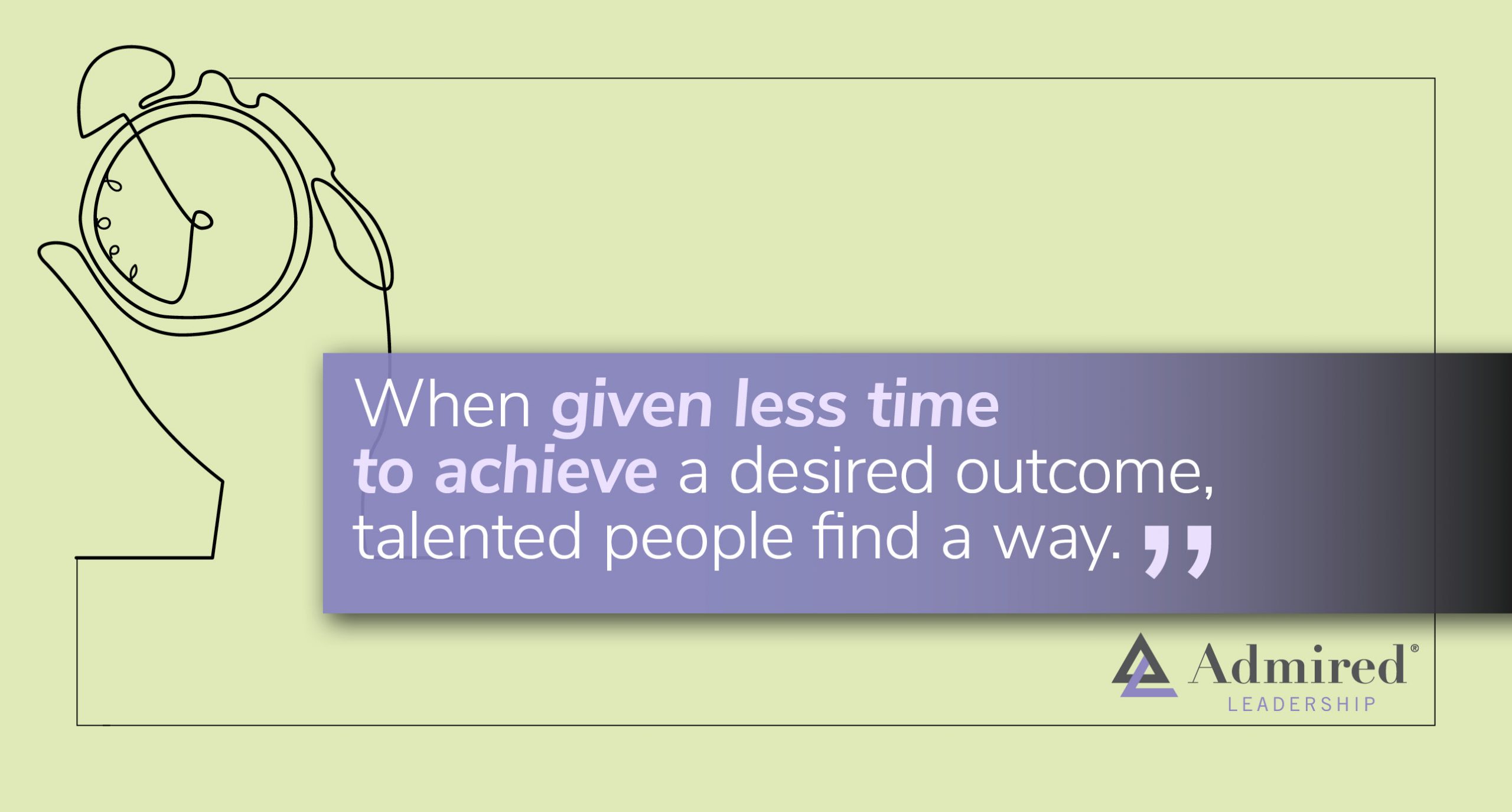 The Personal Urgency to Achieve