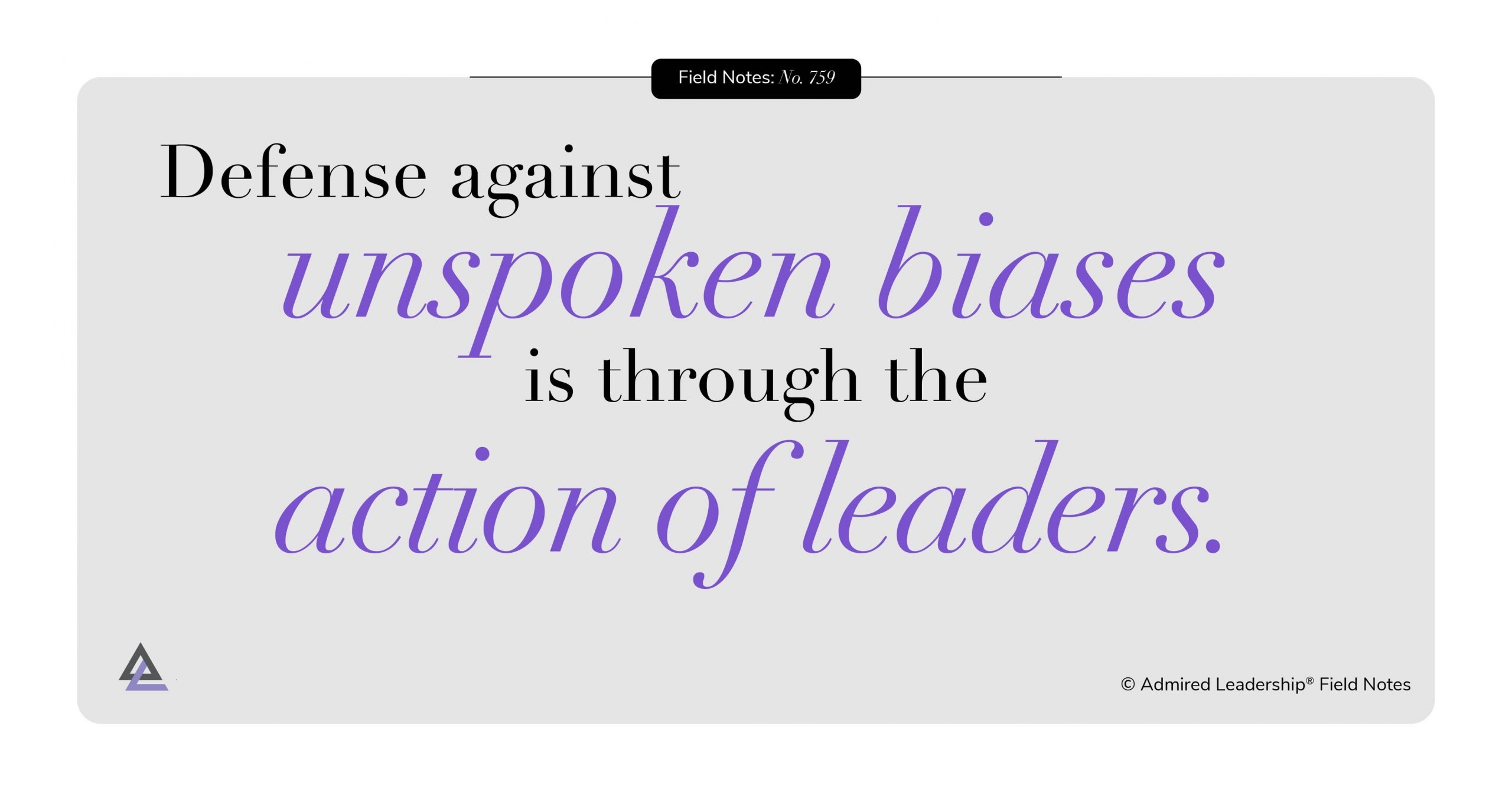 Leaders Interrupt Bias Whenever They See It