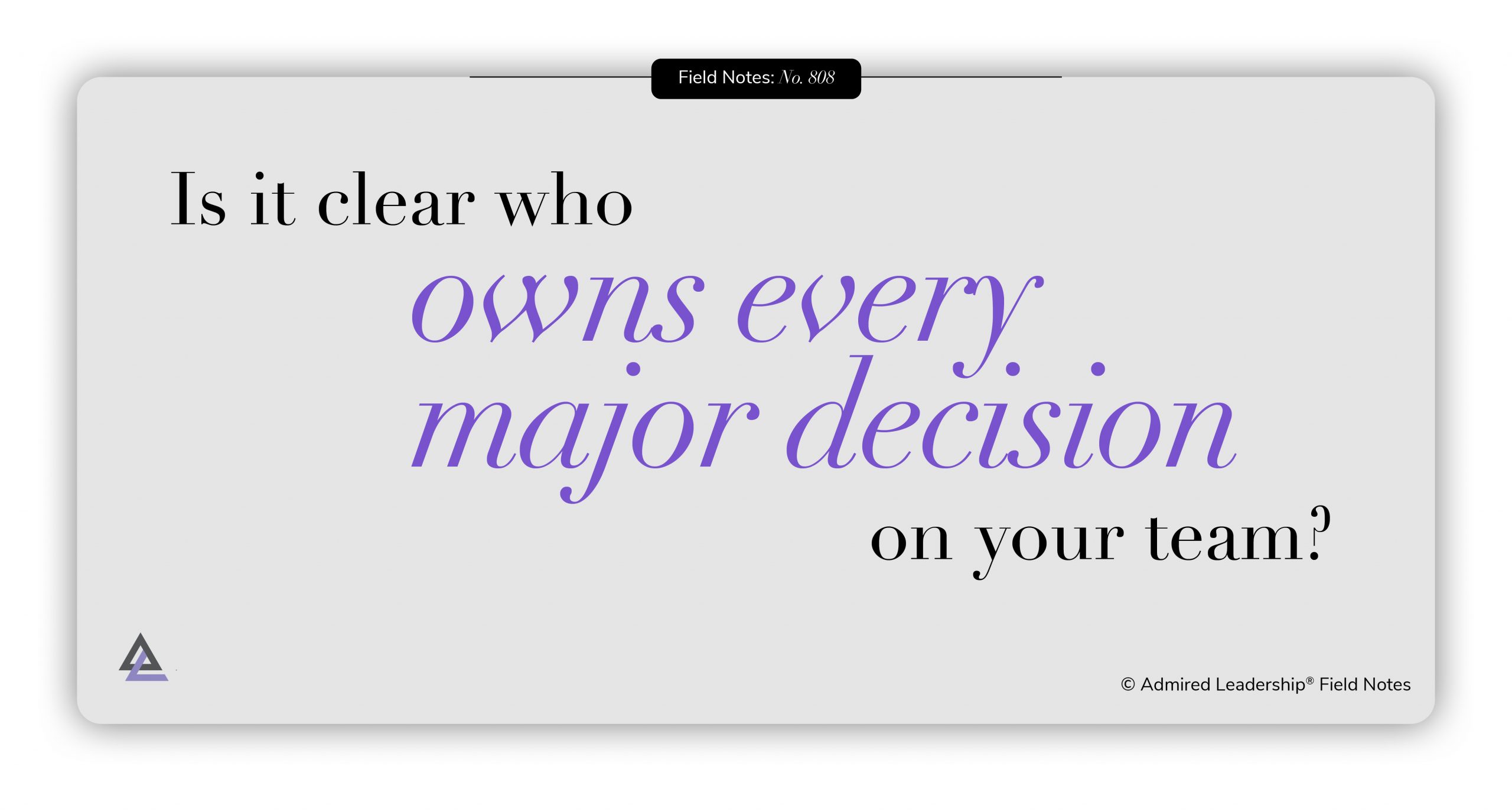 A Decision Owner Stops Colleagues From Stonewalling