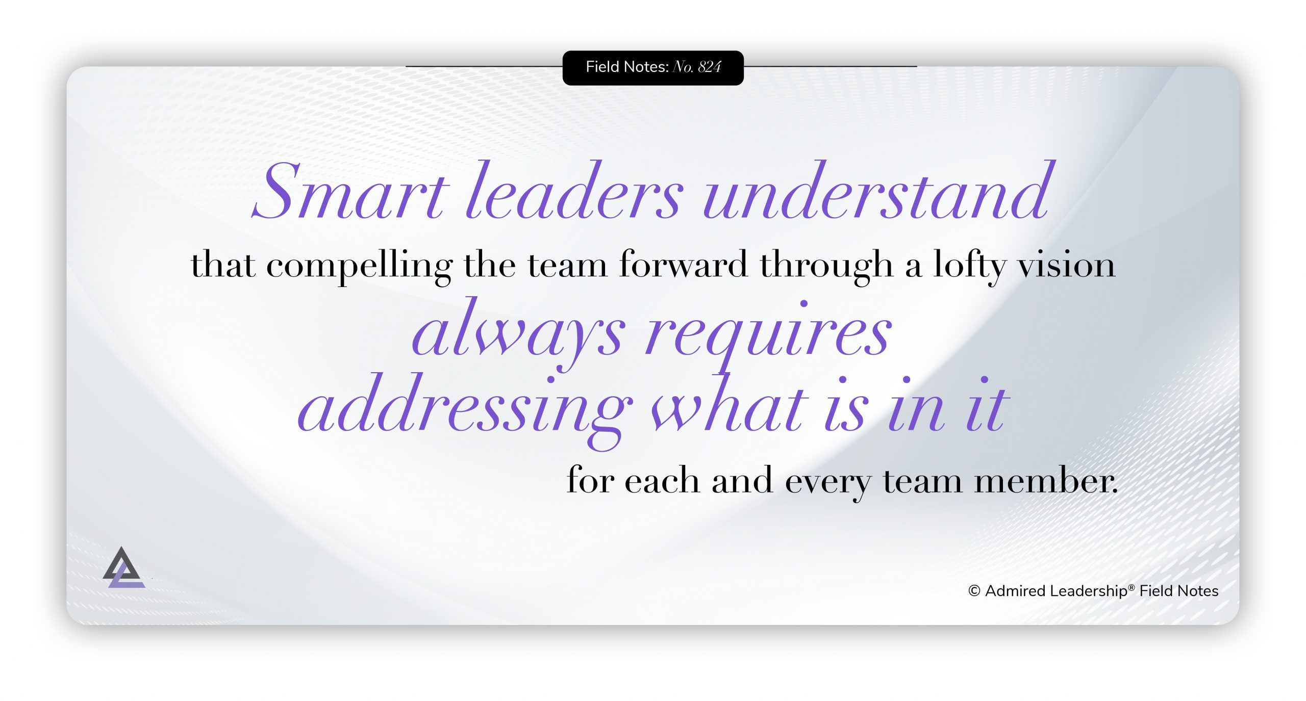 When Sharing the Vision, Show People What’s in It for Them