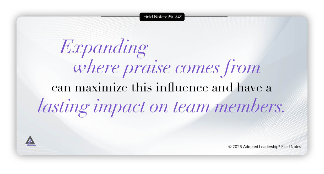 Ask Your Leader to Reach Down With Praise