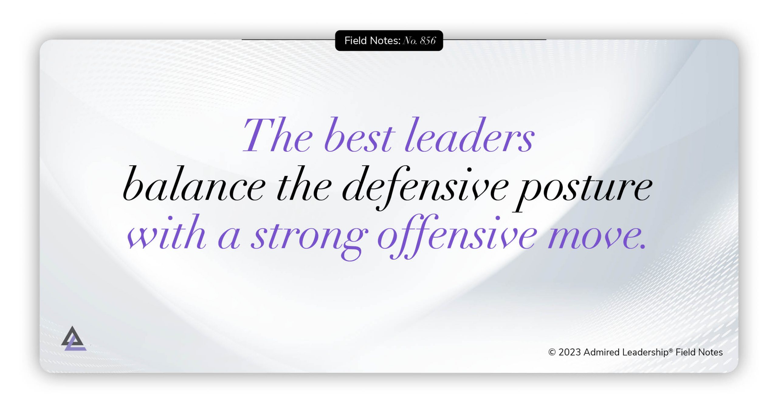 Balancing Defense and Offense