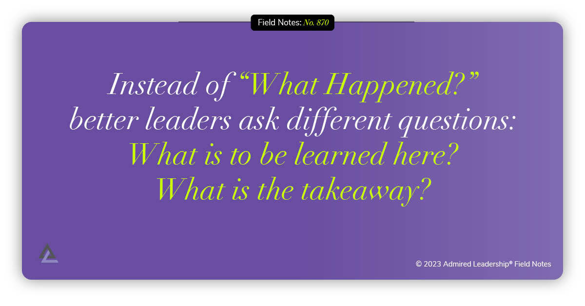 Navigating the “What Happened?” Conversation