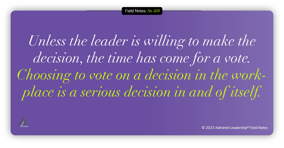 When the Team Has to Vote