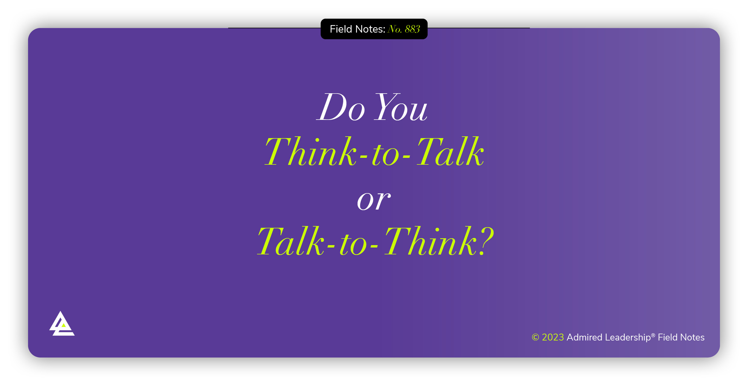 Do You Think-to-Talk or Talk-to-Think?