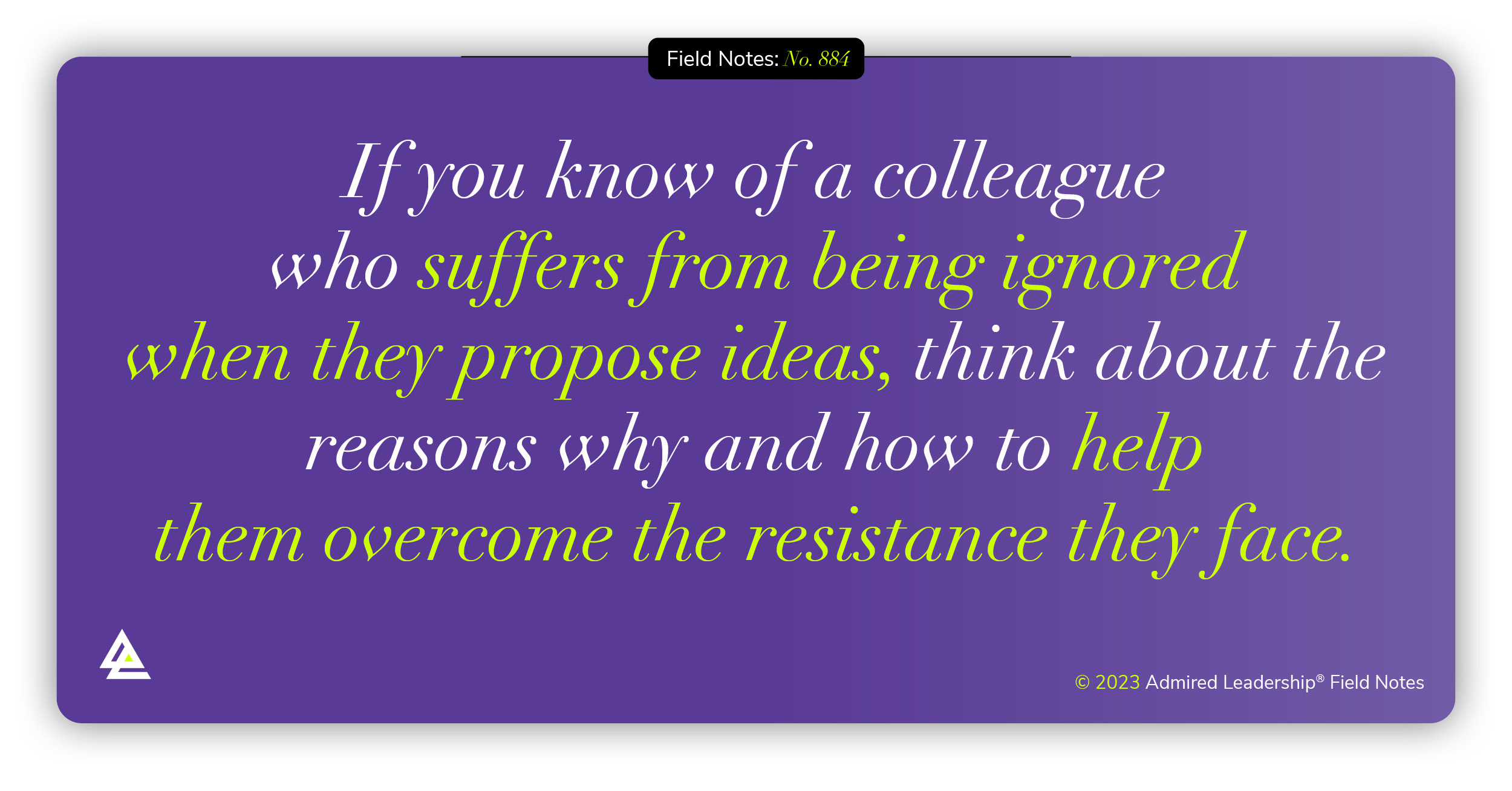 When a Colleague’s Ideas Are Repeatedly Ignored