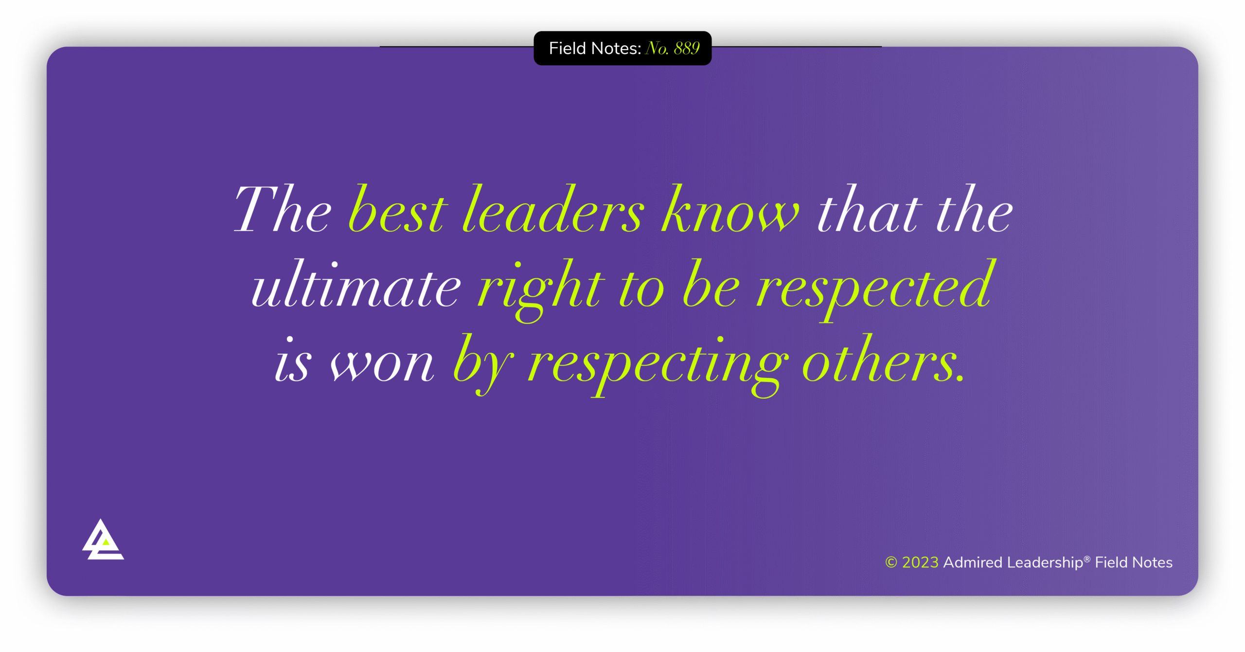 A Salute Returning a Salute