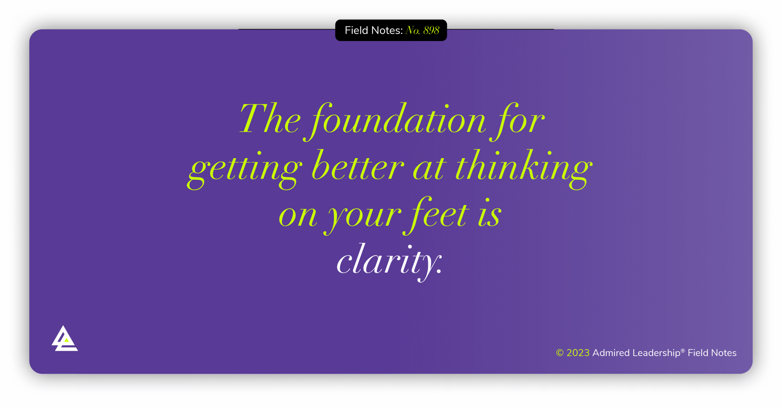 Learning to Think on Your Feet