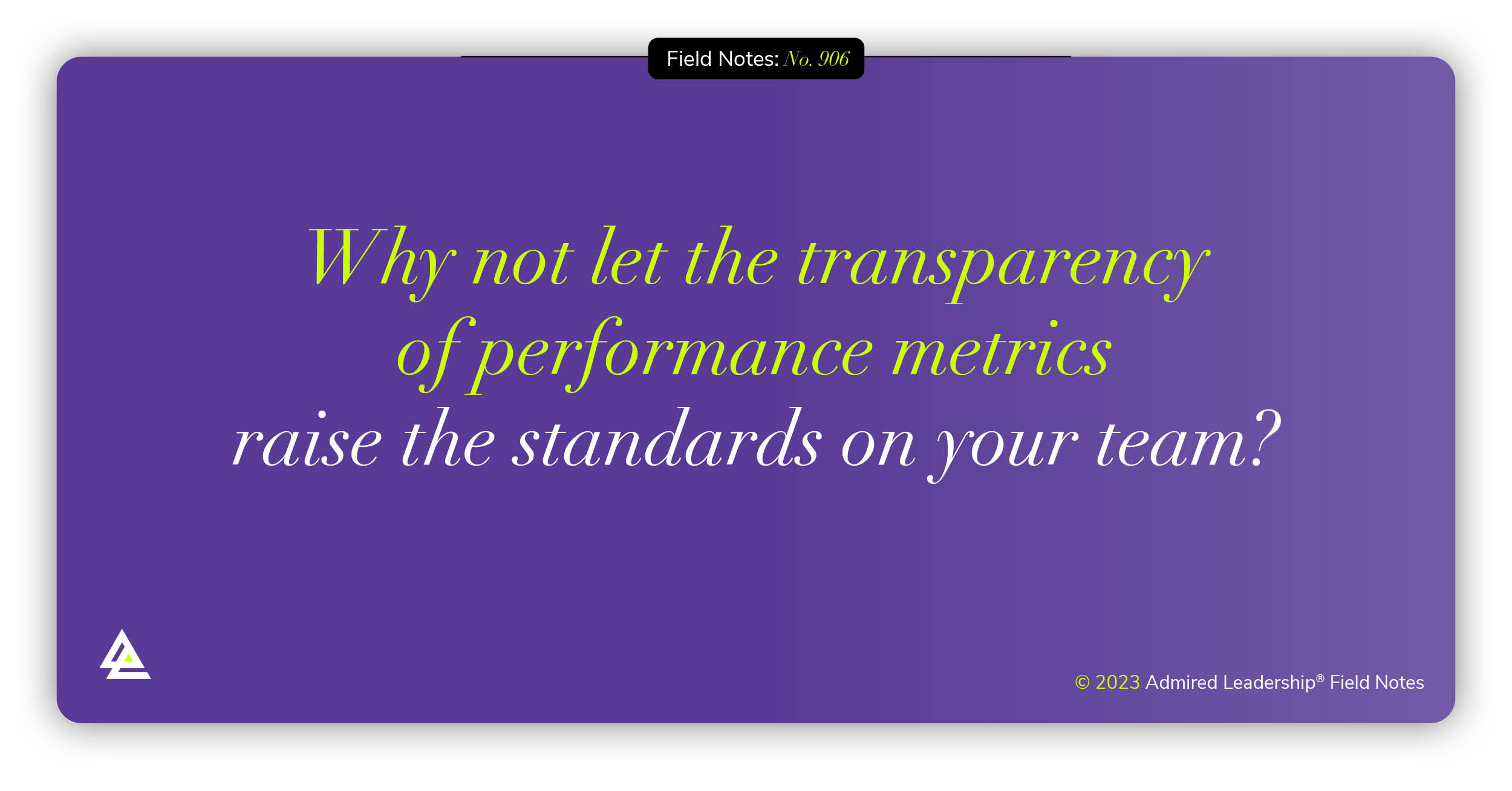 Make Individual Performance Transparent to the Team