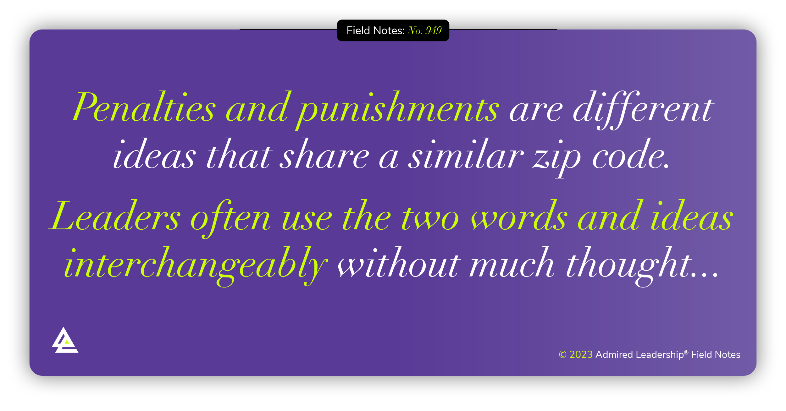 Penalty Is Better Than Punishment