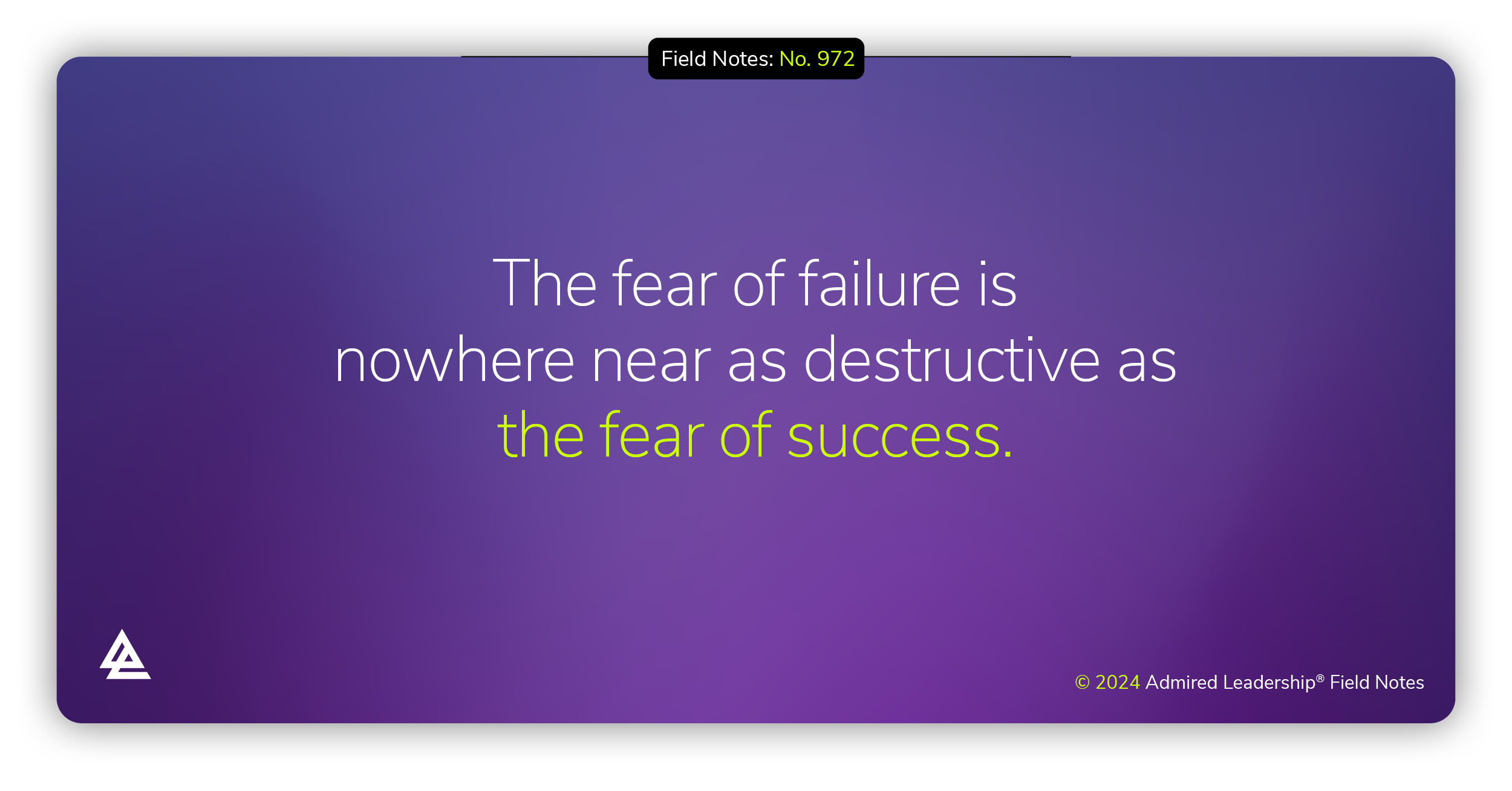 The Fear of Success