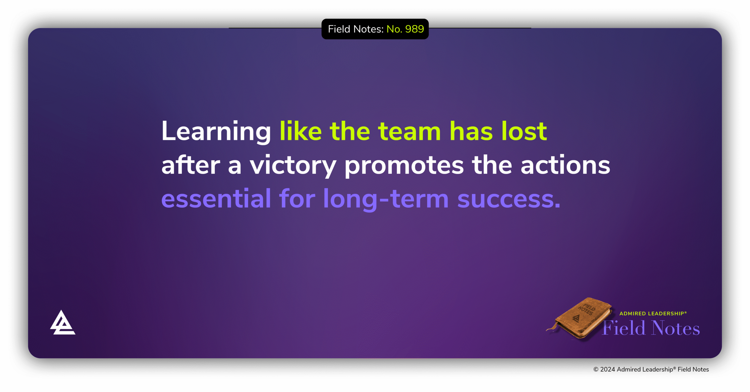 When You Lose, Learn Like You’ve Won