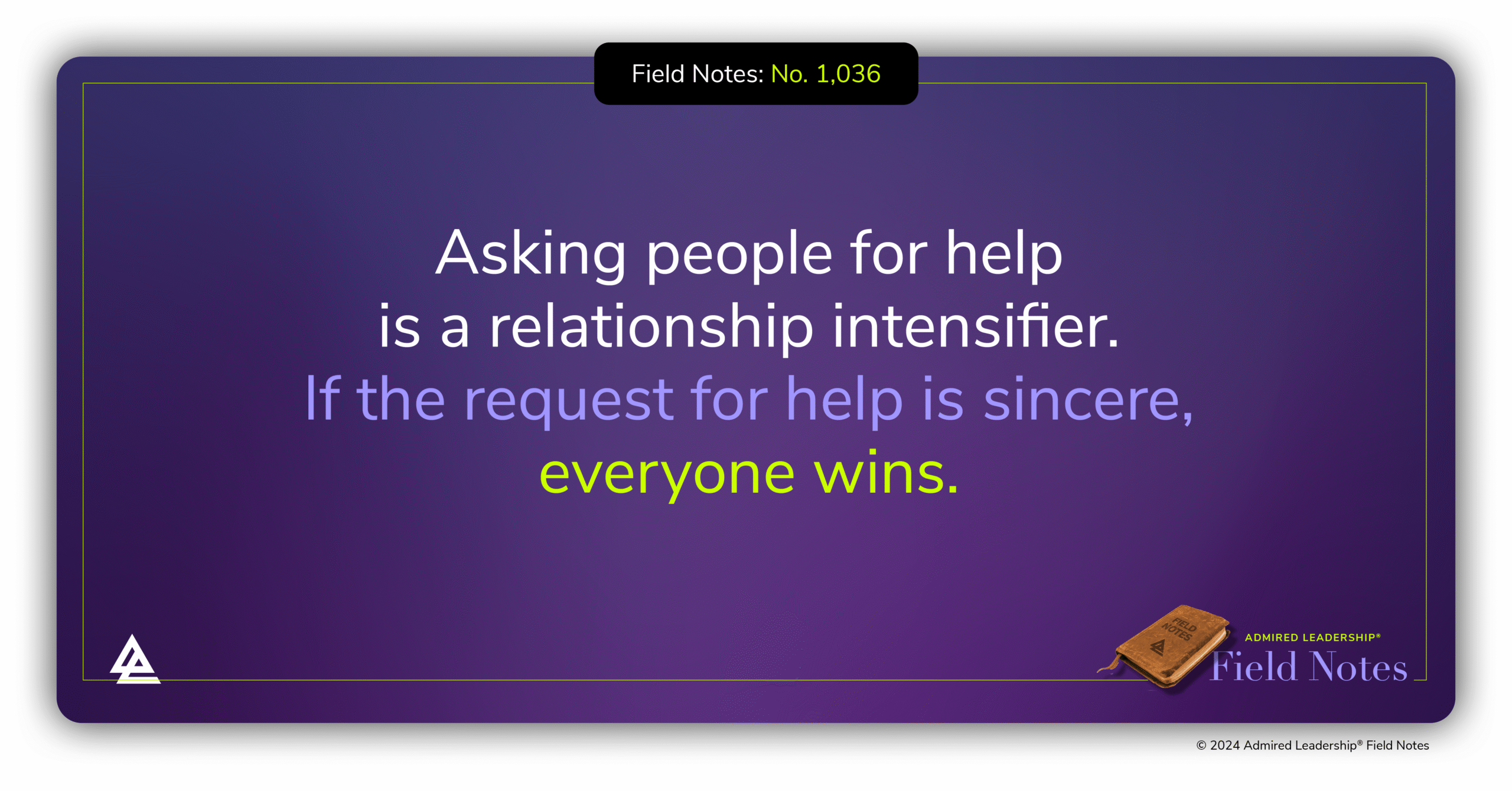 Good People Like to Help Good People