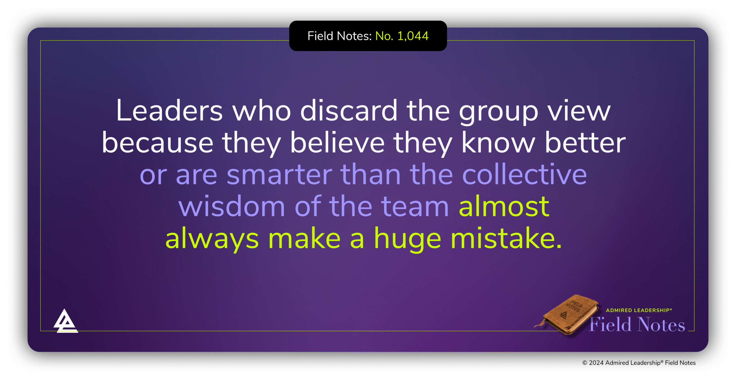 Decisions Against Consensus Can’t Be Because You’re Smarter Than Everyone Else