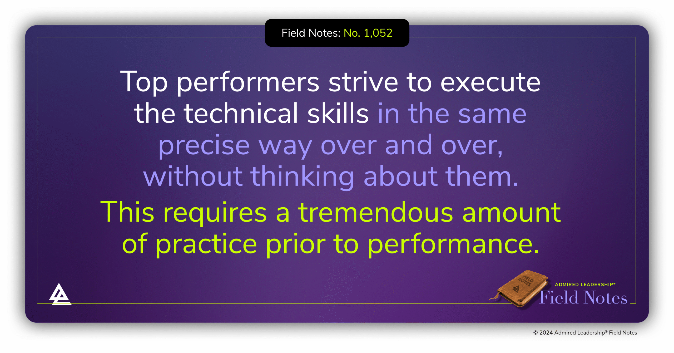 Do You Know the Critical Set of Technical Skills or Actions Required for Your Best Performance?