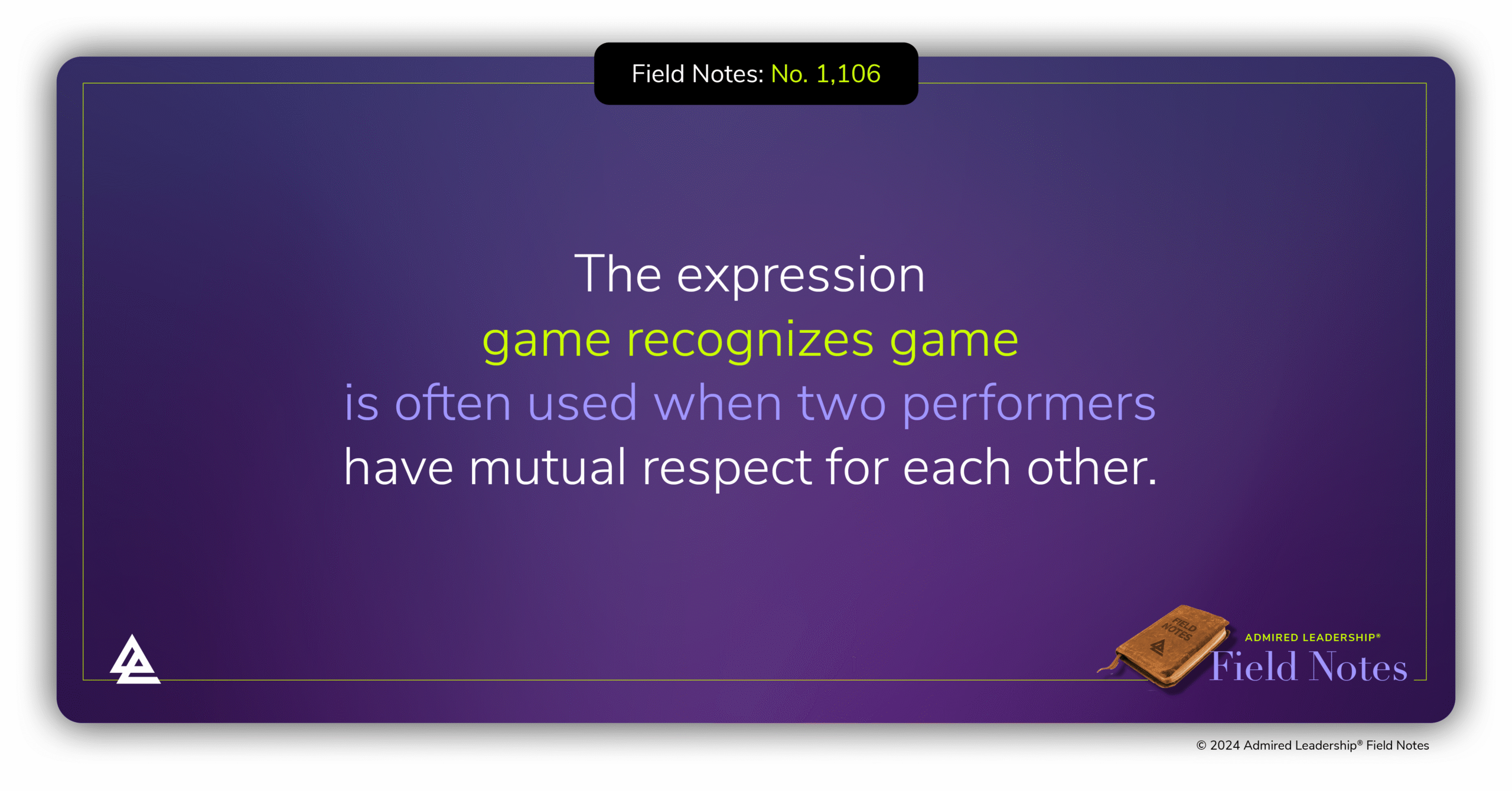 Game Recognizes Game