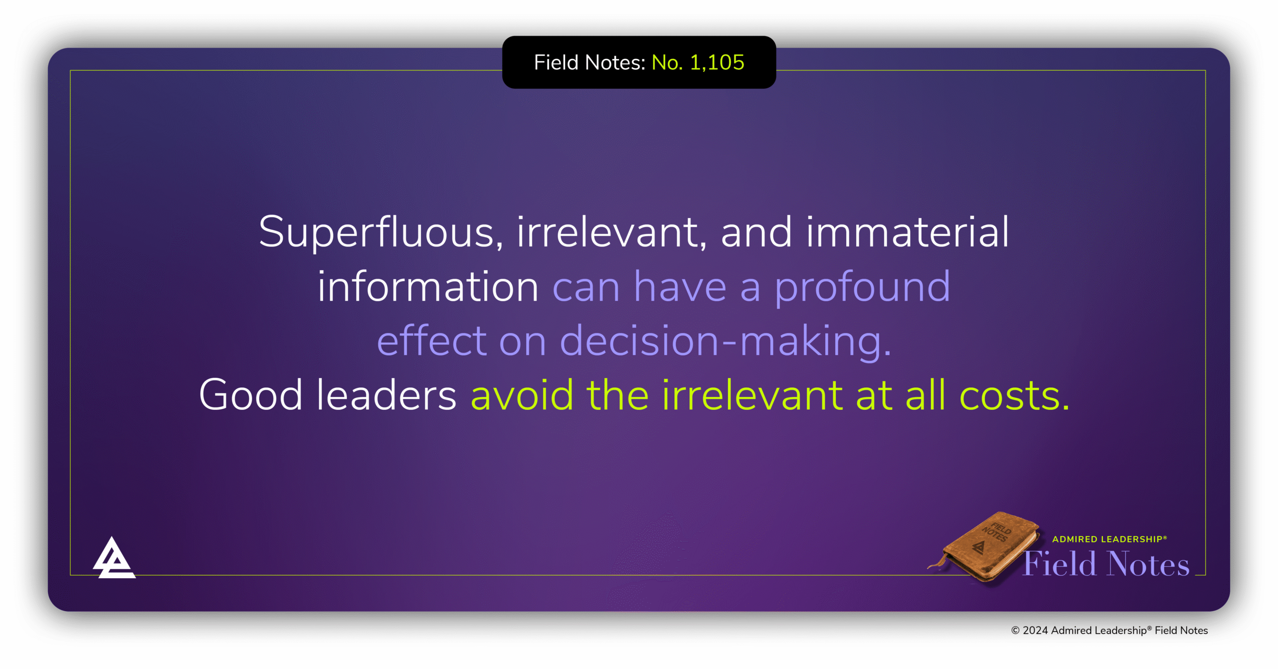 How to Avoid Focusing on Irrelevant Information When Making a Decision