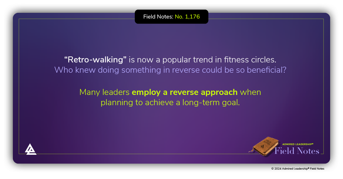 Consider Doing It in Reverse