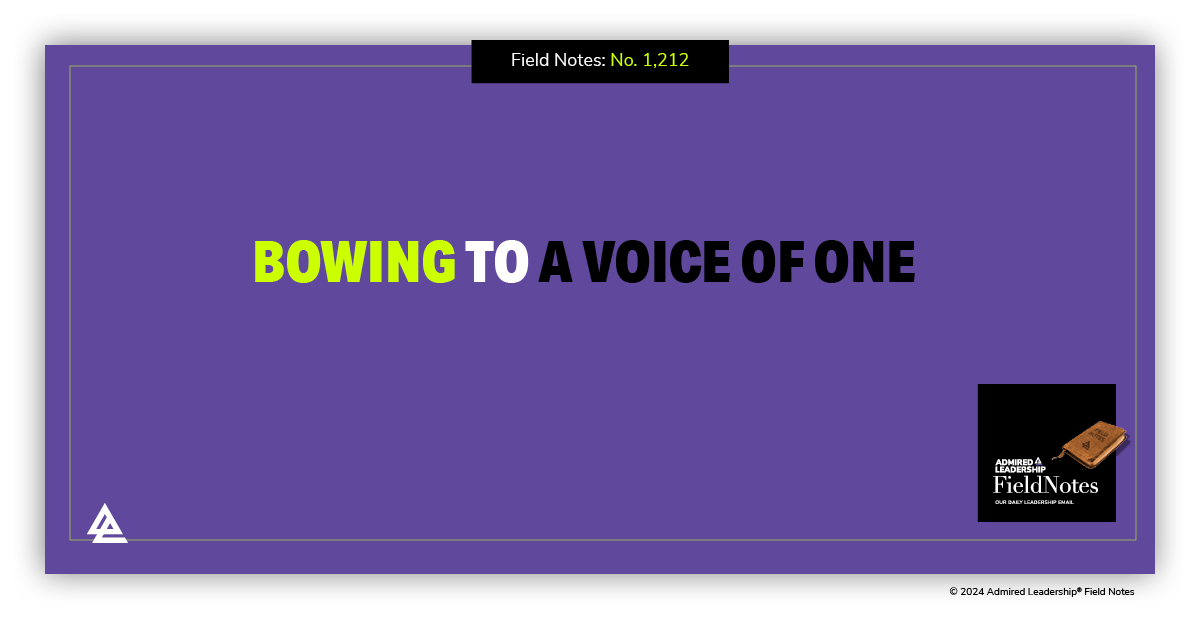 Bowing to a Voice of One