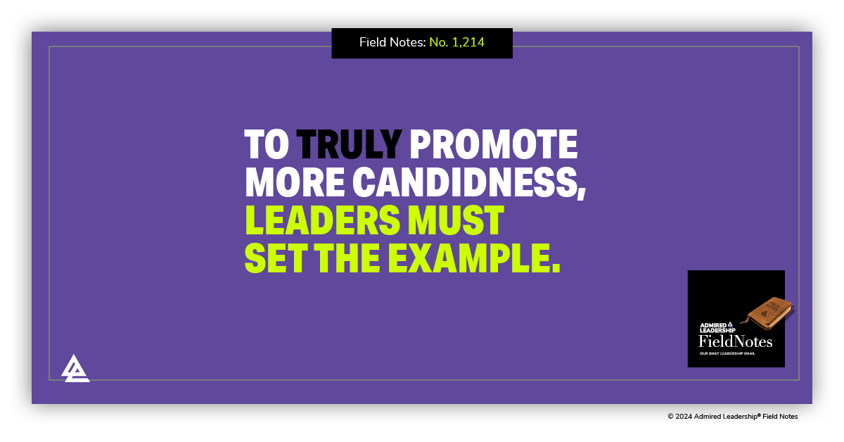 Promoting Candidness Starts With Leader Transparency About Major Decisions