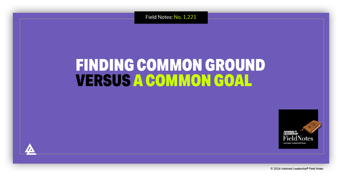 Finding Common Ground Versus a Common Goal