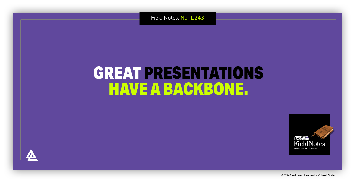 Compelling Presentations Have a Strong and Unique Throughline