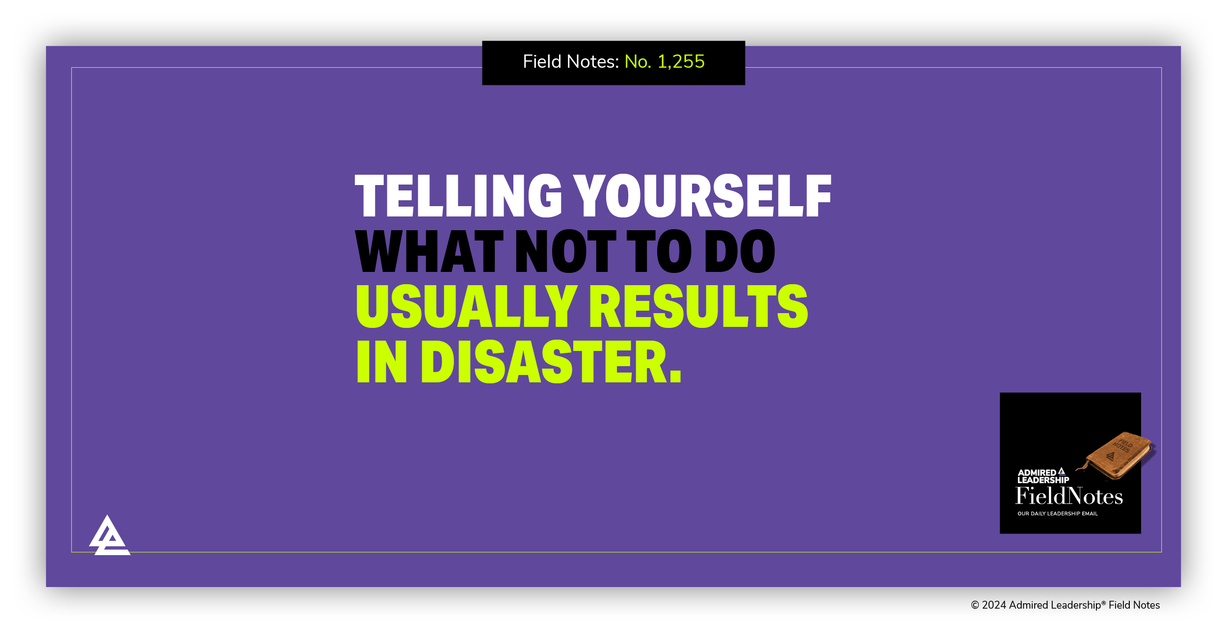 When Performing, Never Tell Yourself What Not to Do