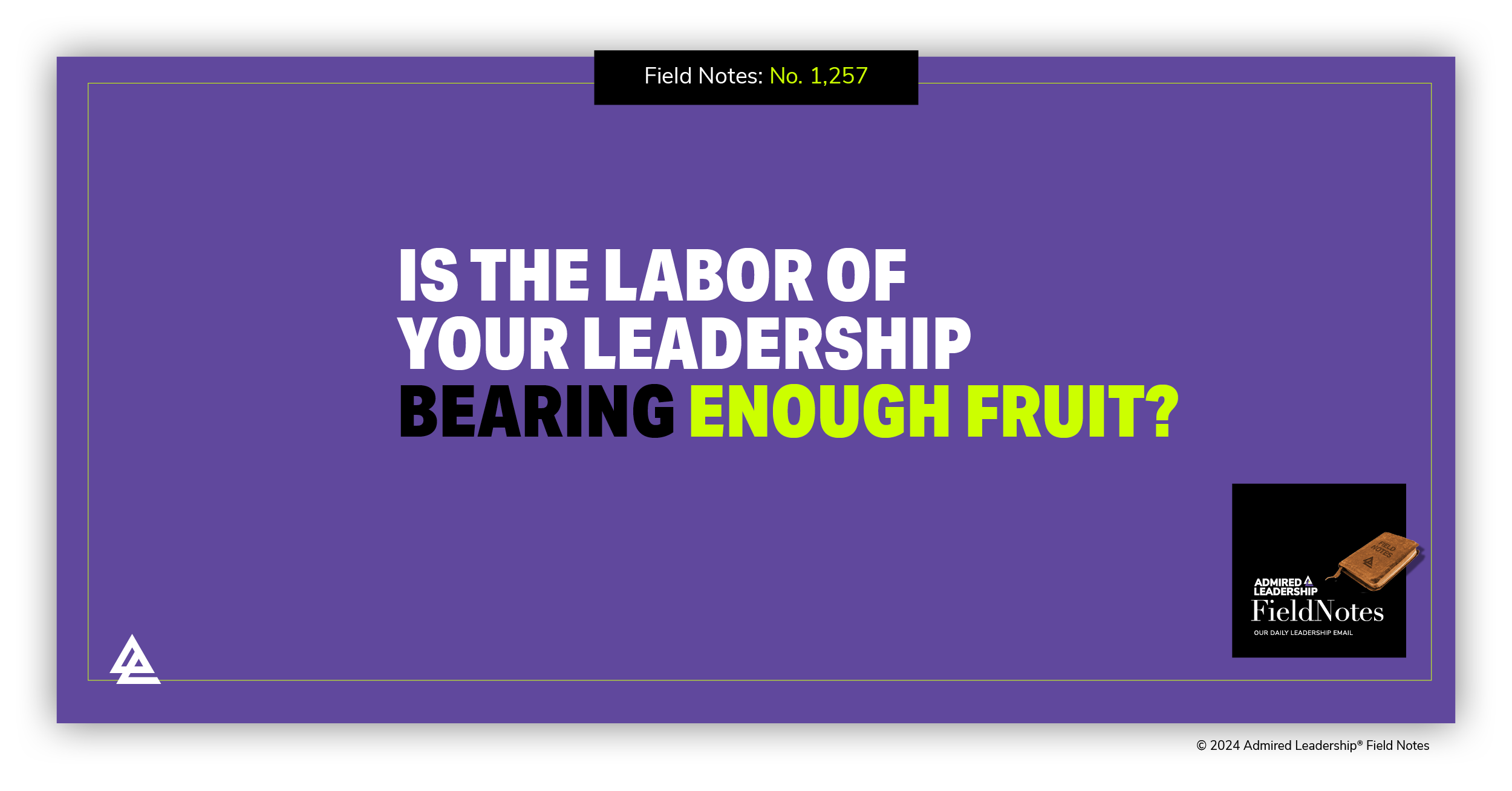 How Much Fruit Is on Your Coaching Tree?