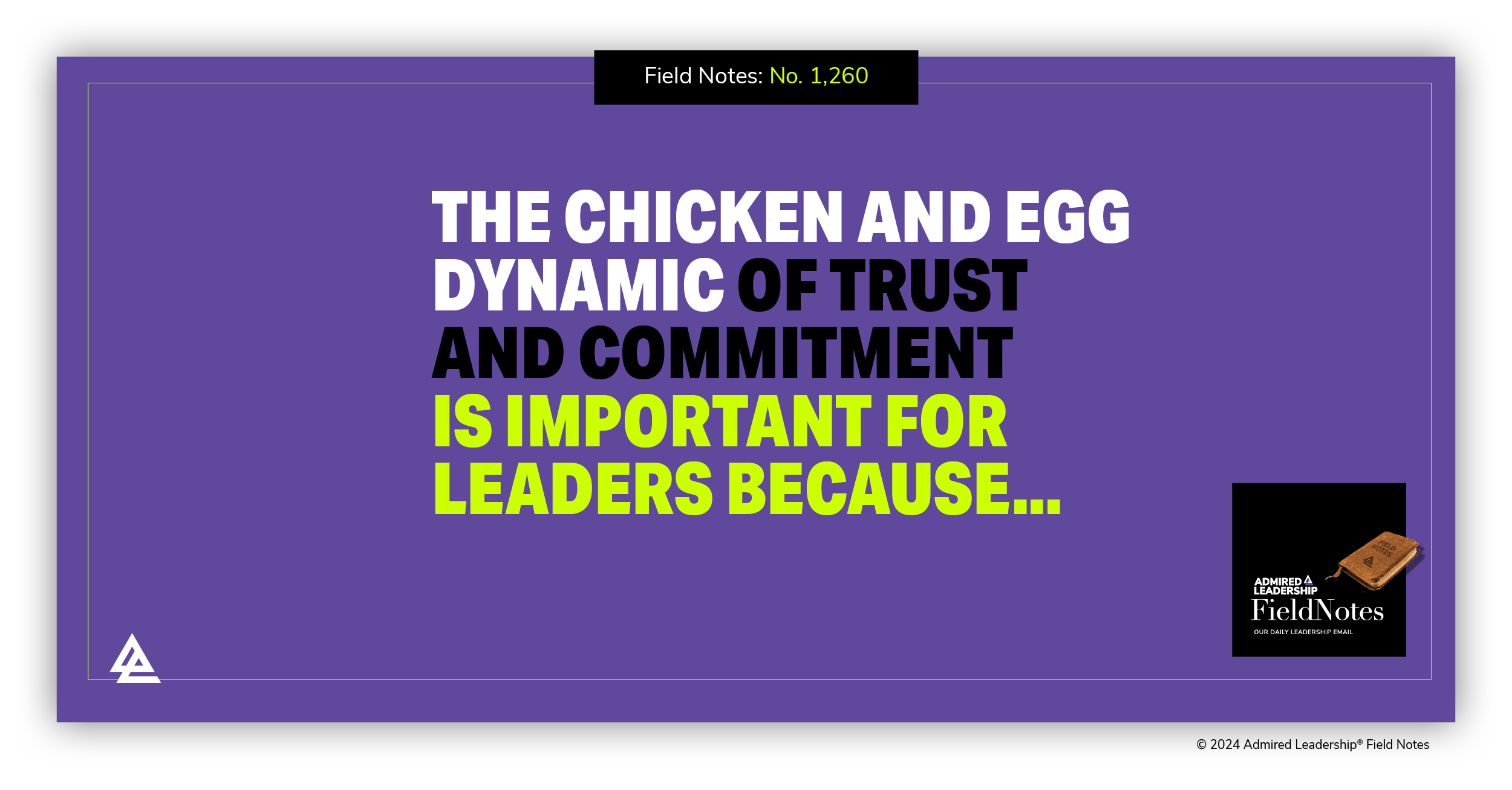 The Chicken and Egg of Trust and Commitment