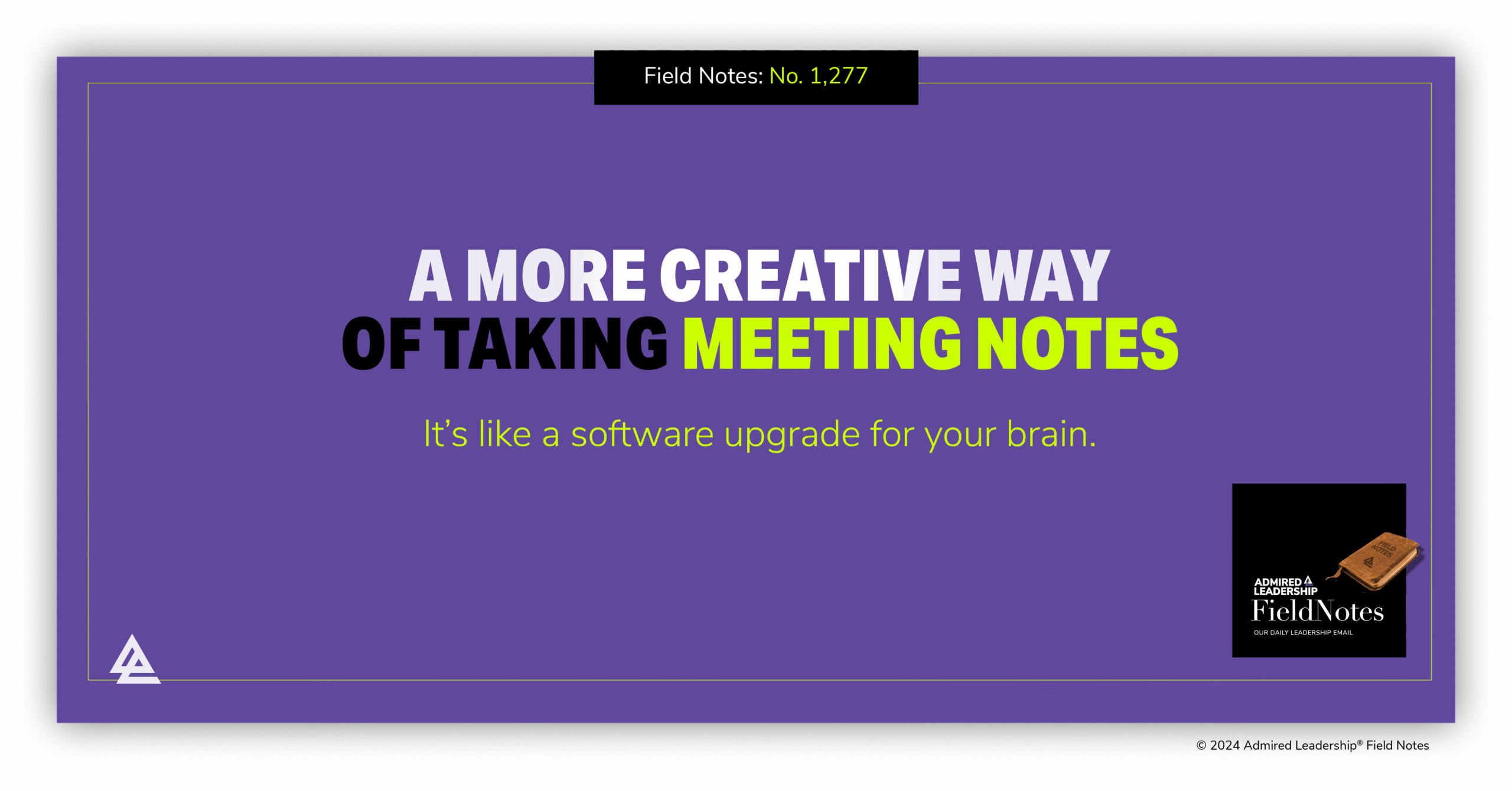 A More Creative Way of Taking Meeting Notes