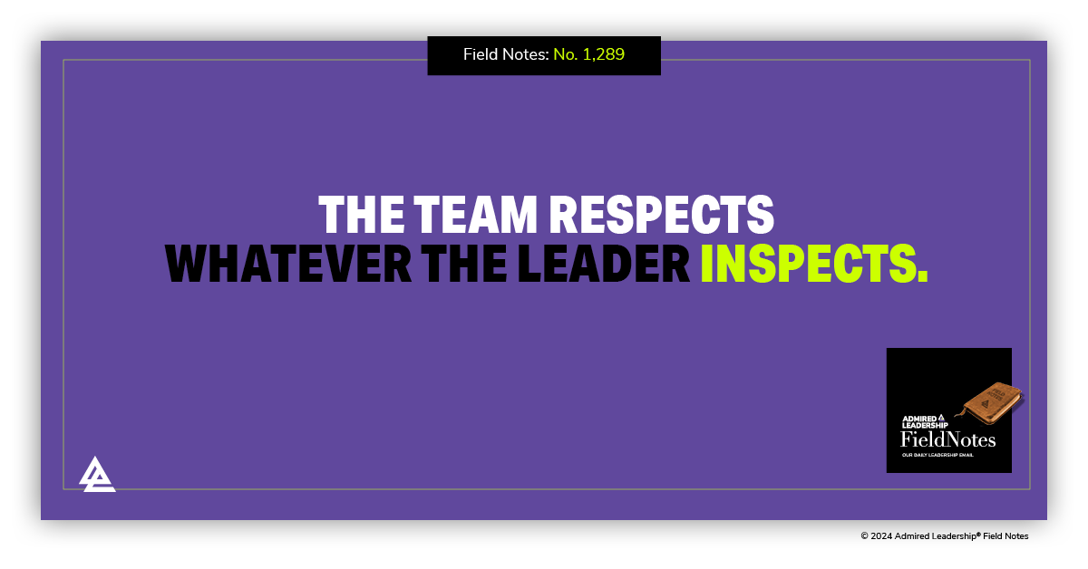The Team Respects What You Inspect