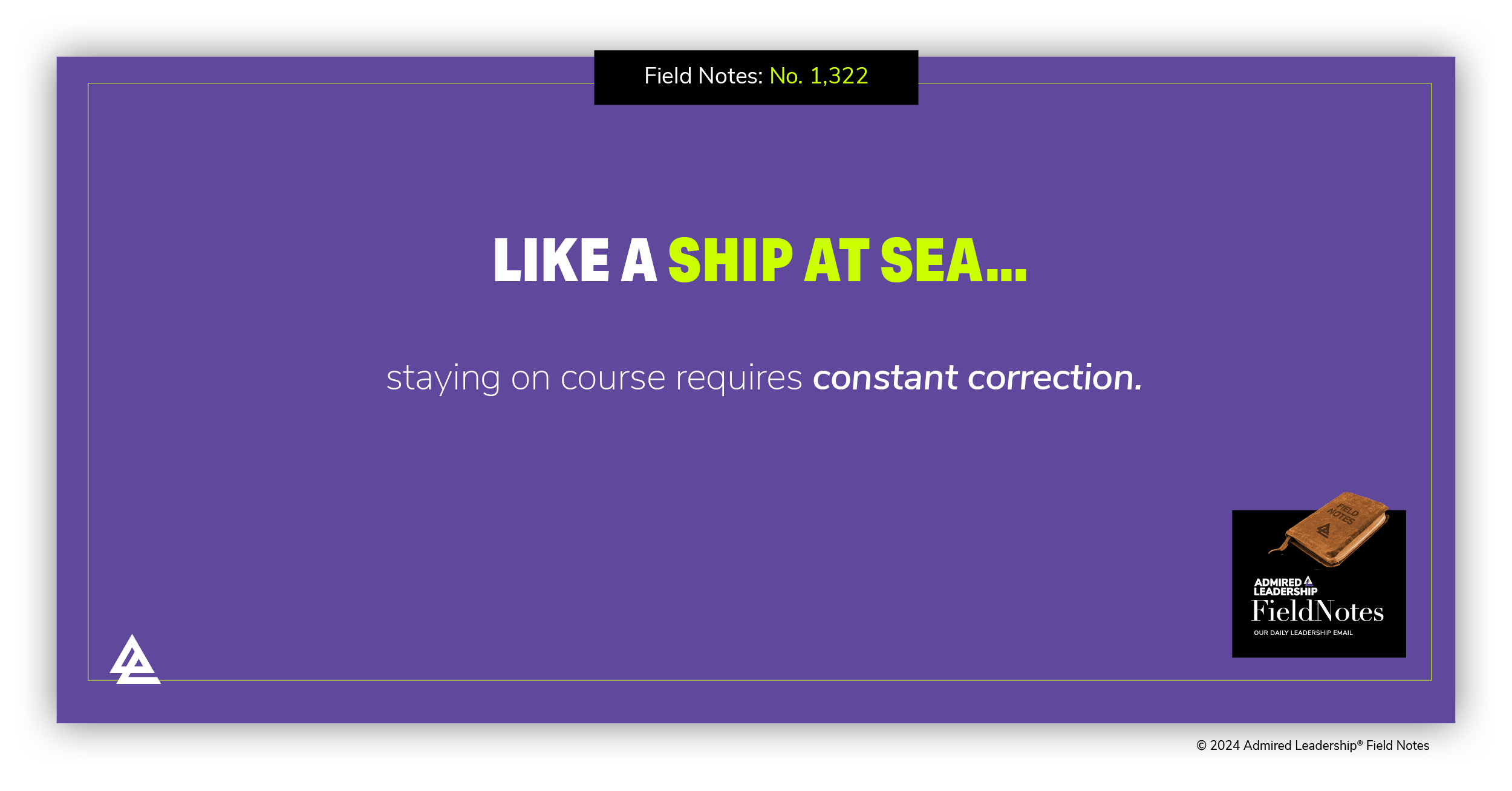 Drift Demands Redirection