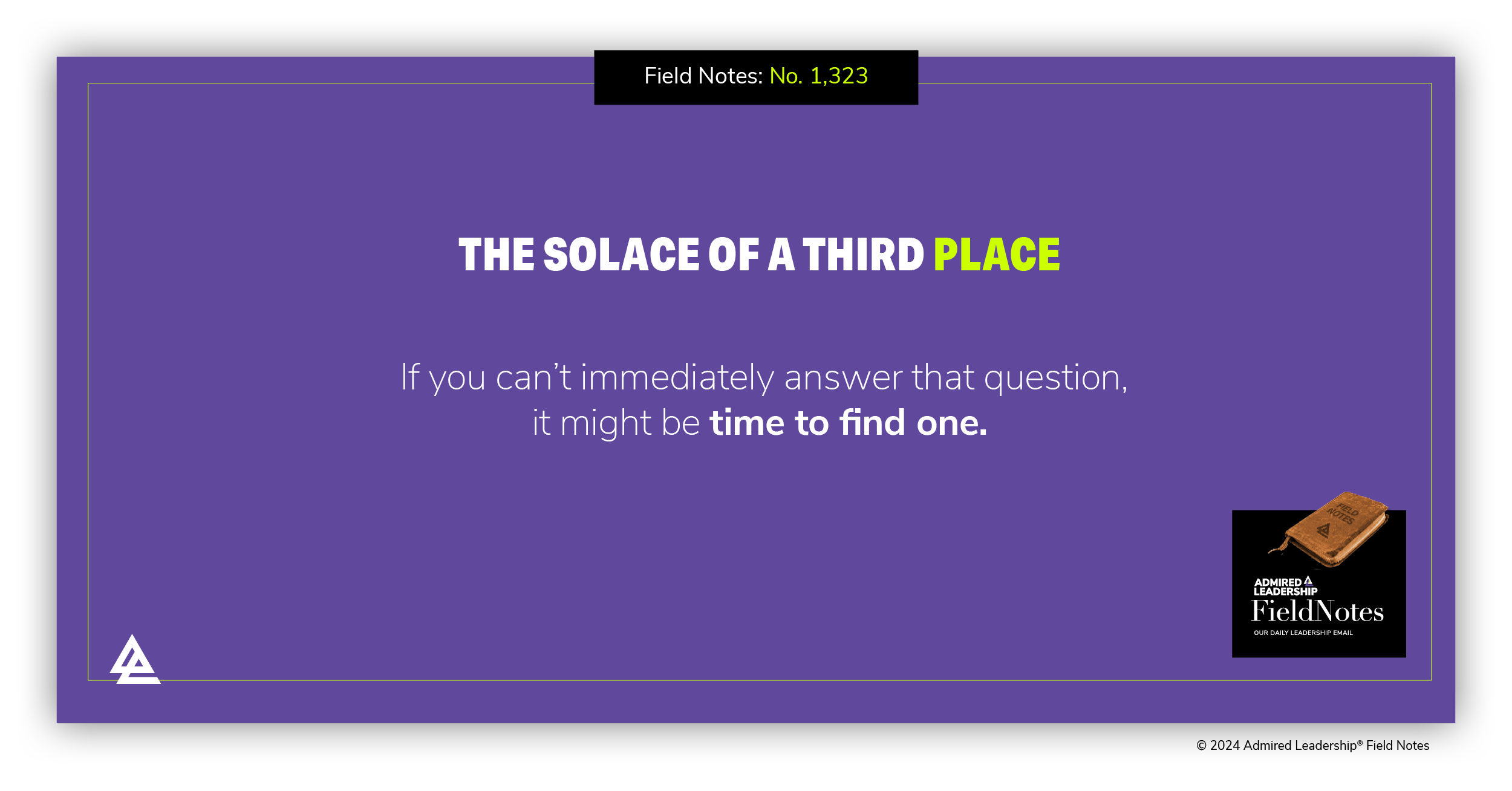 The Solace of a Third Place