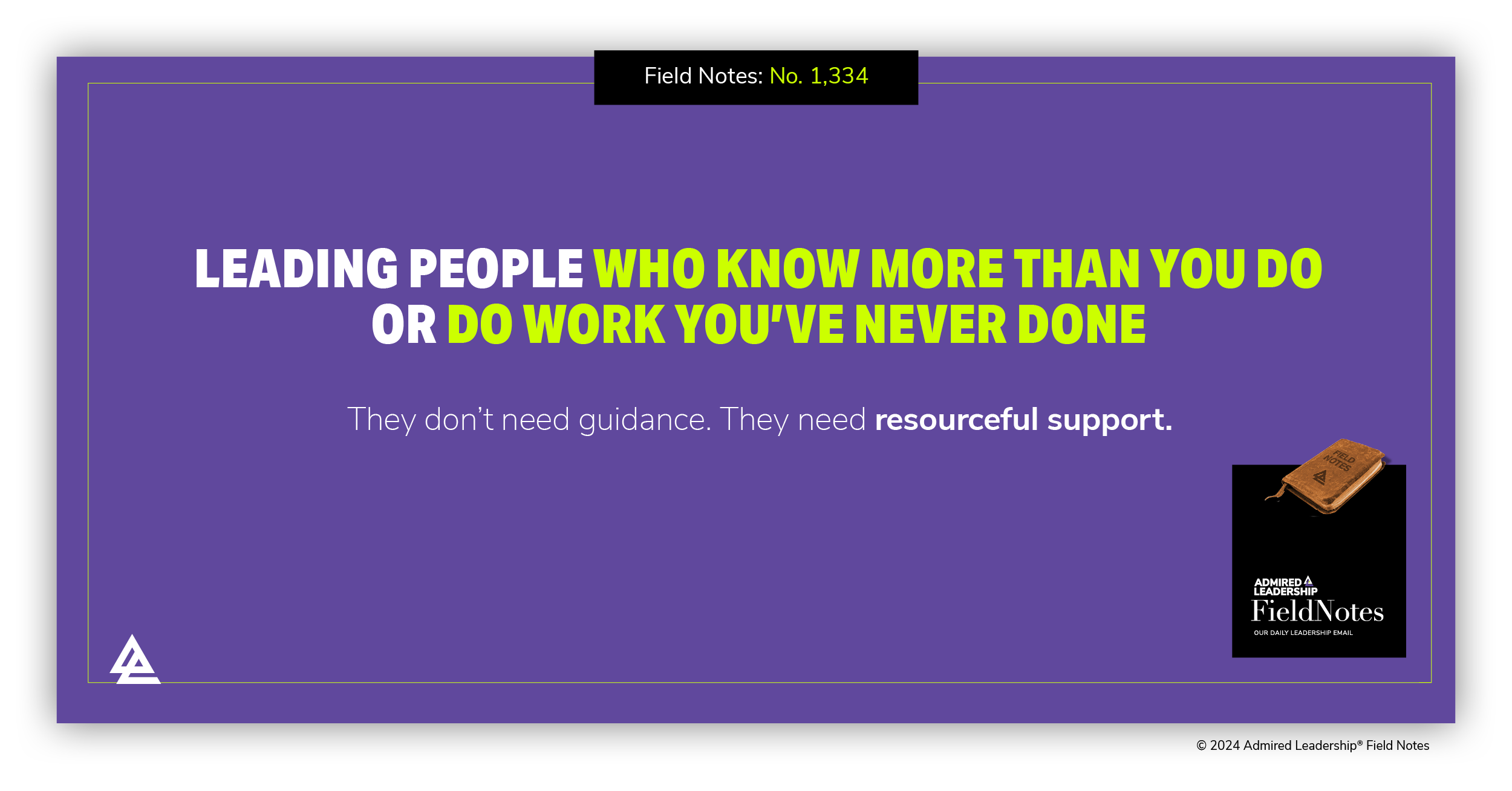 Leading People Who Know More Than You Do or Do Work You’ve Never Done