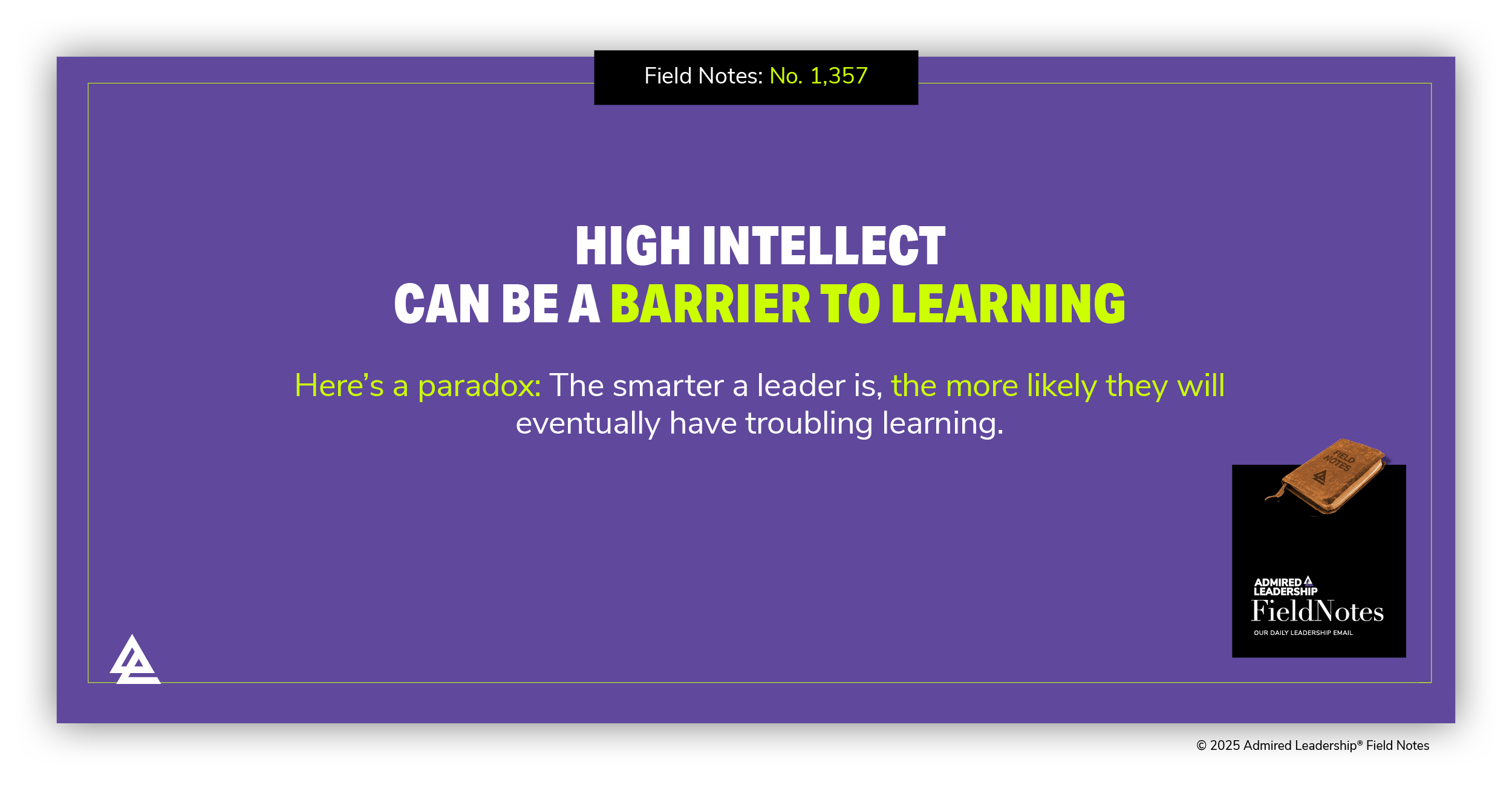 High Intellect Can Be a Barrier to Learning
