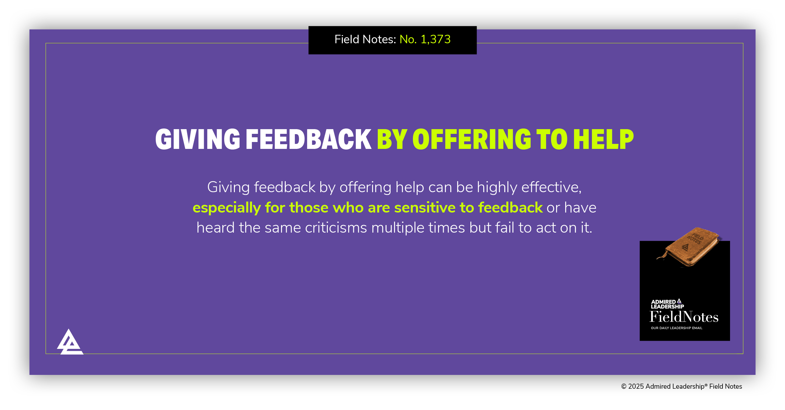 Giving Feedback by Offering to Help