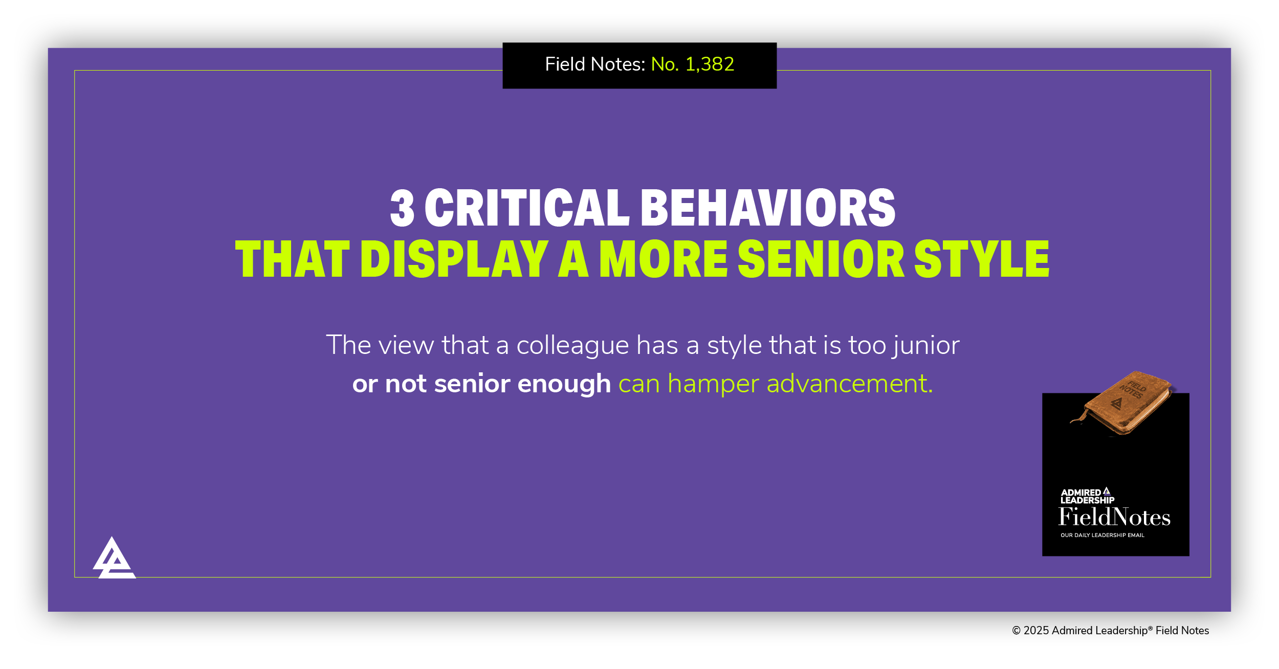 Three Critical Behaviors That Display a More Senior Style