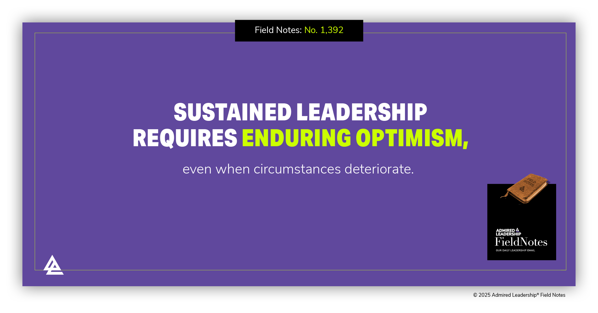 Get Ready with a Lifeline of Optimism