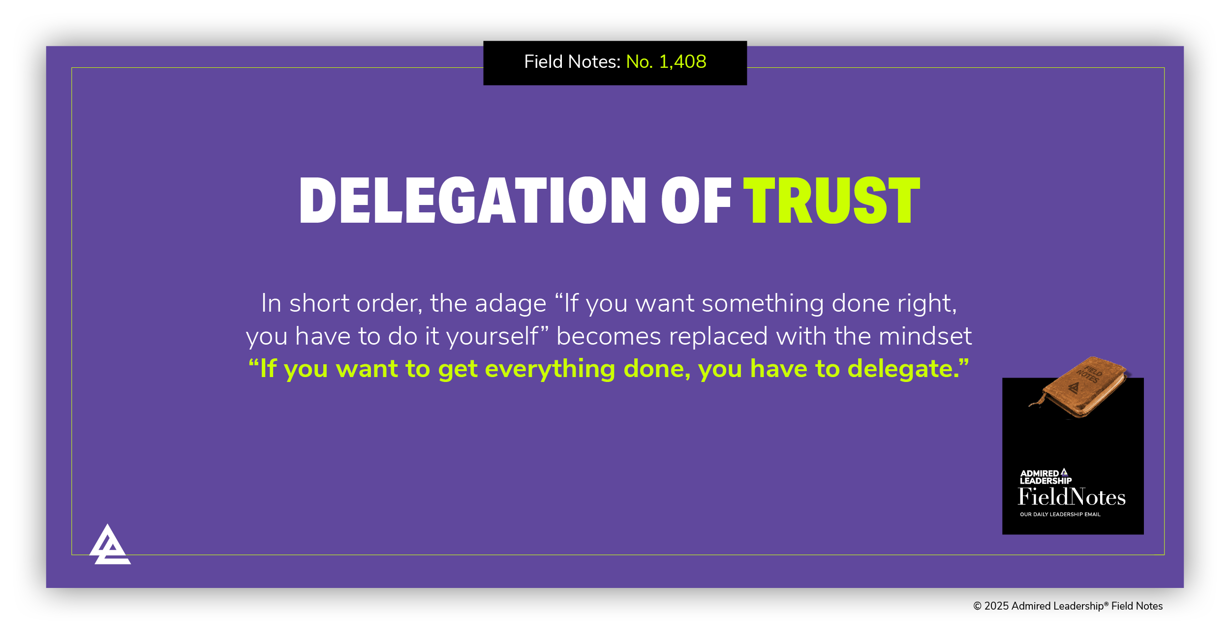 Building Up Delegation Trust
