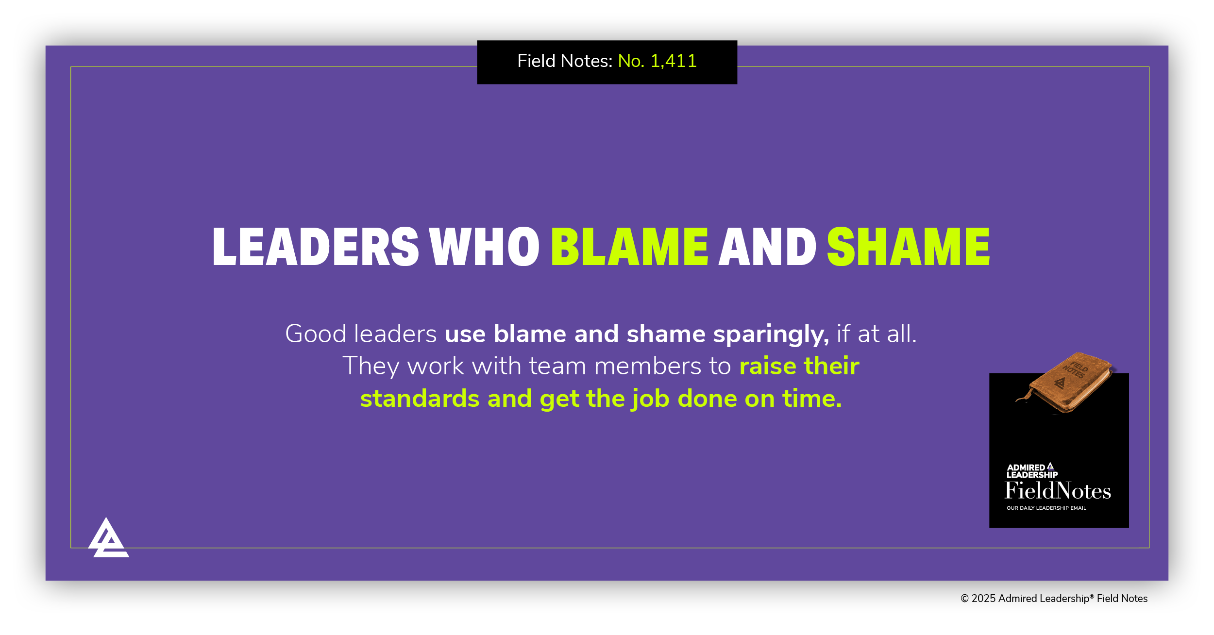 Leaders Who Blame and Shame