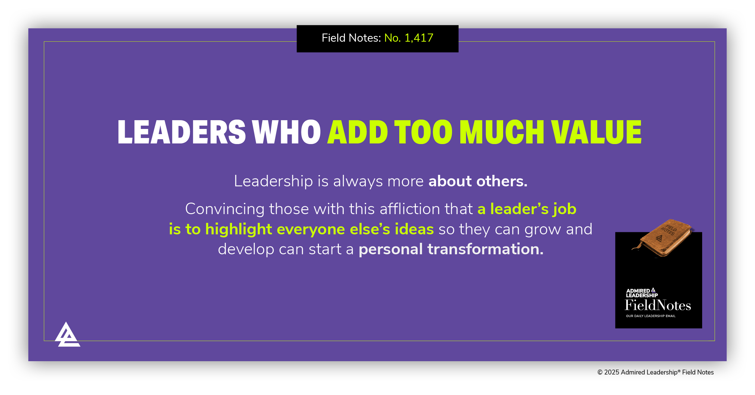 Leaders Who Add Too Much Value