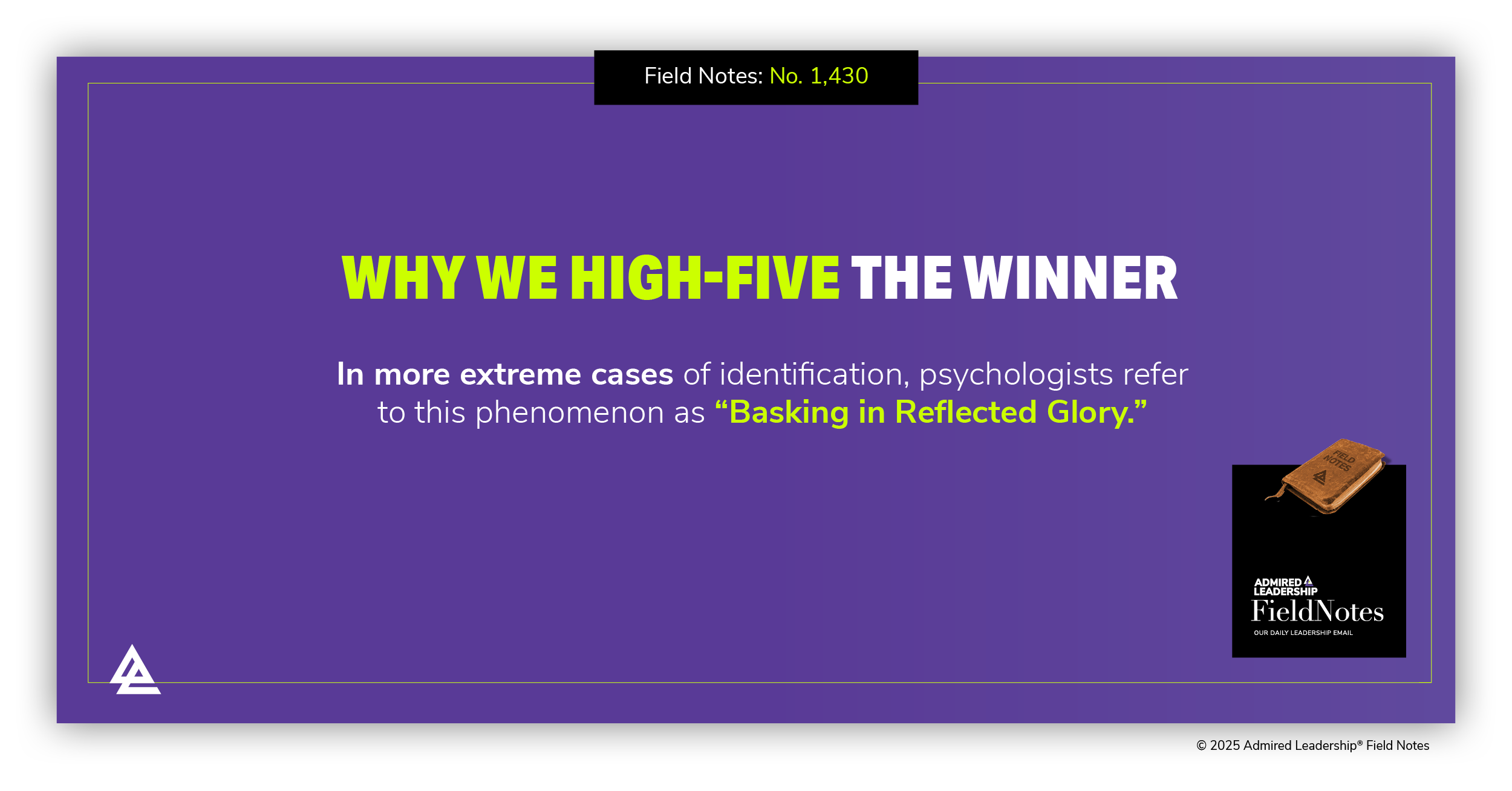 Why We High-Five The Winner