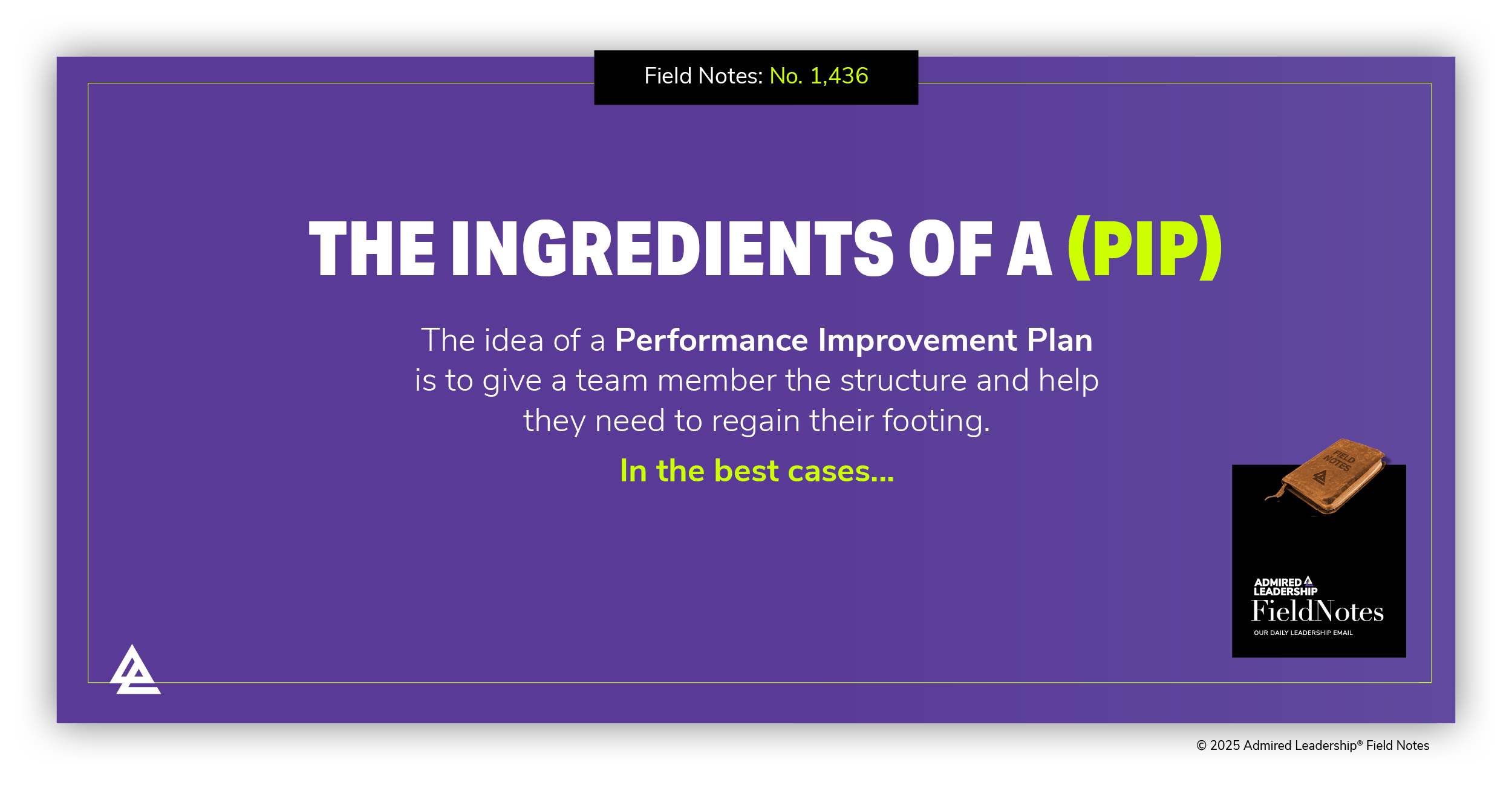 The Ingredients of an Effective Performance Improvement Plan (PIP)